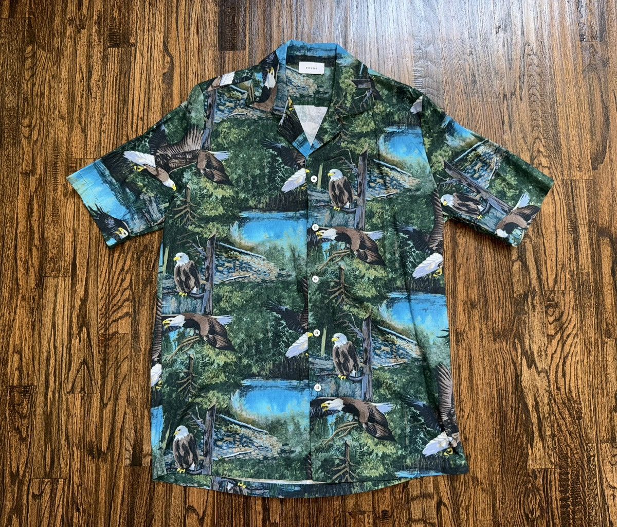 Rhude Rhude “Powered By Dreams” Eagle Pattern Shirt Size Large Size US L / EU 52-54 / 3 - 1 Thumbnail