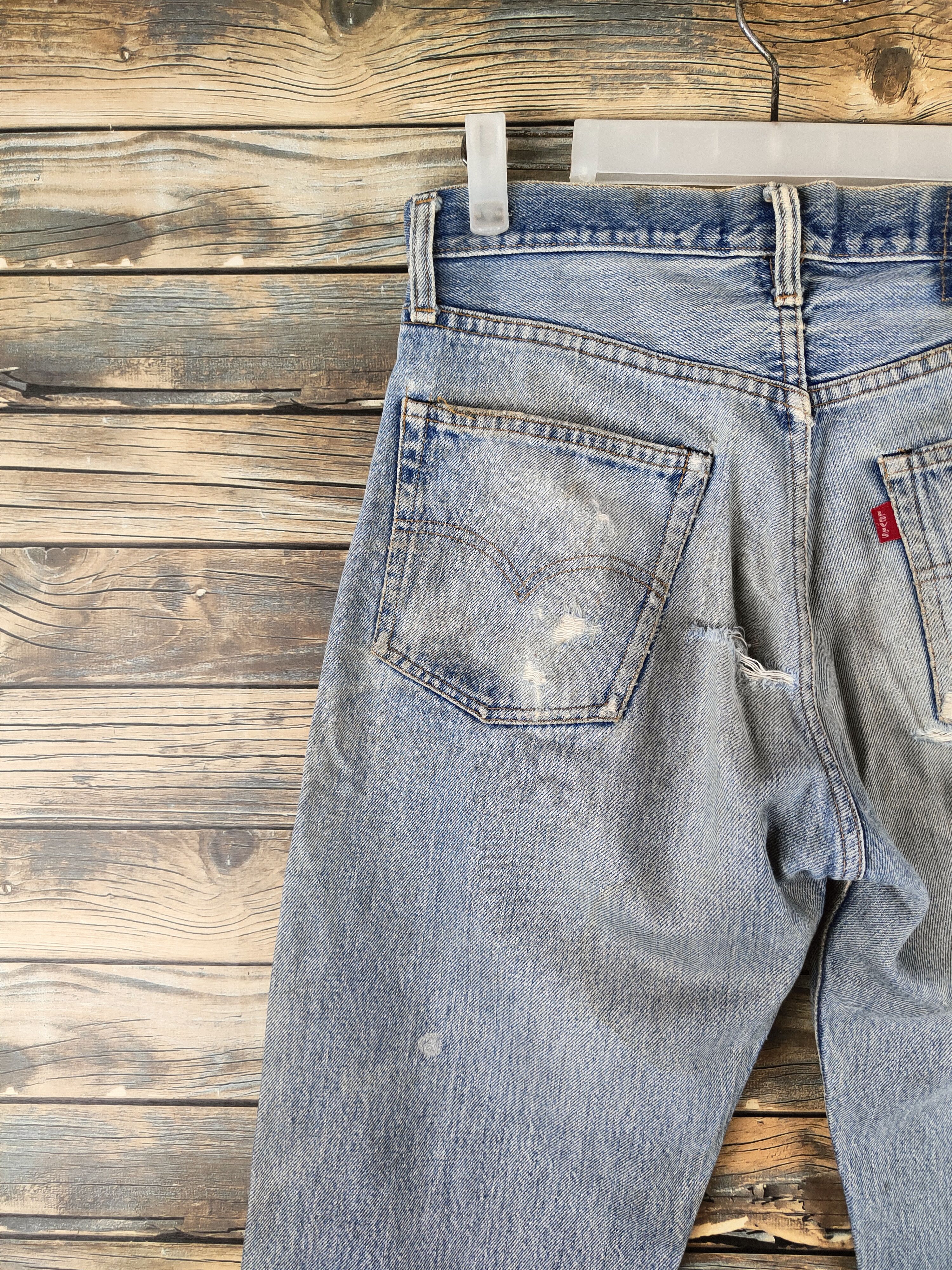 Levi's DL 80' 501 Vintage Levi's Distressed Ripped Jeans #46-828 Size US 30 / EU 46 - 8 Thumbnail