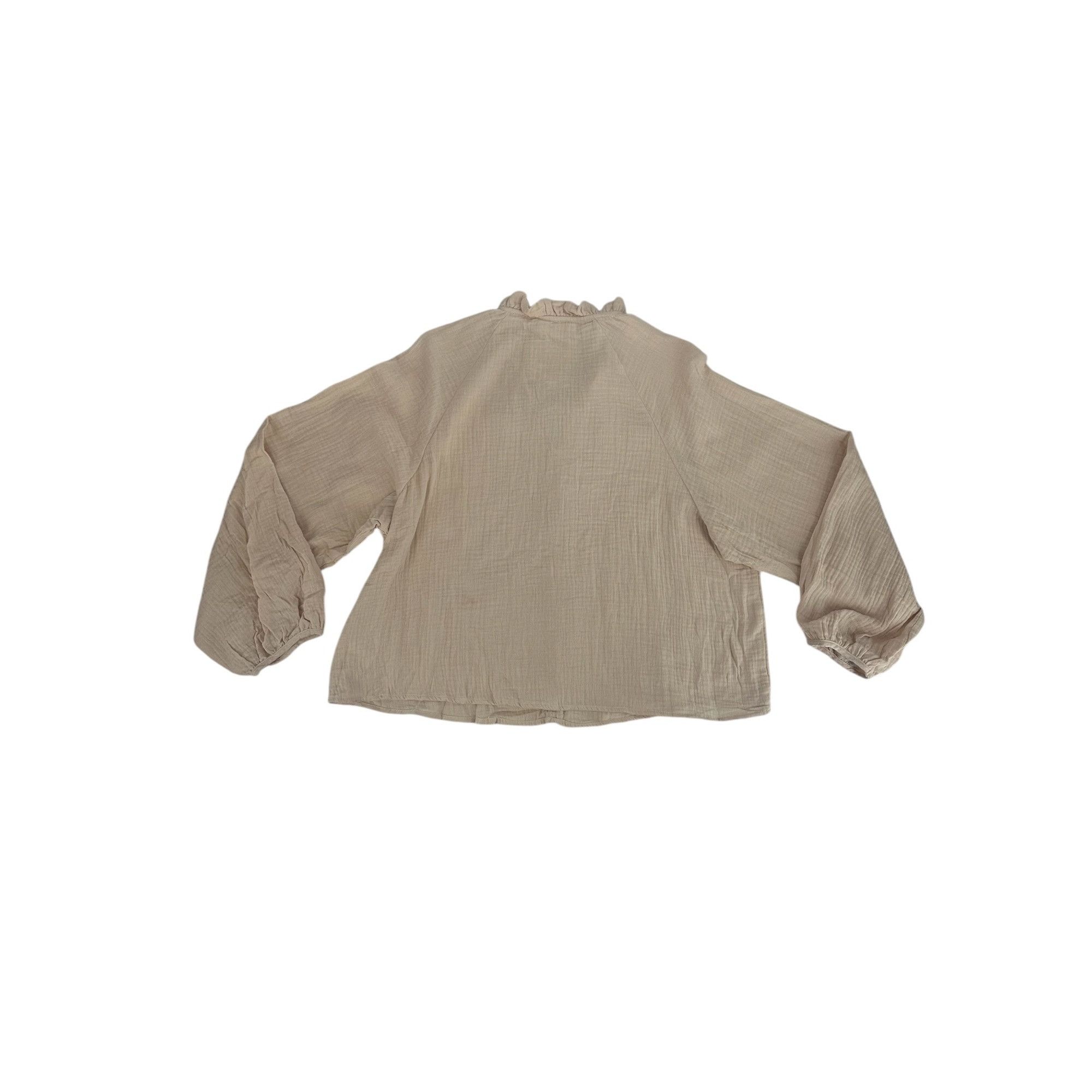 Other Cupshe Top - Beige Cotton Gauze Ruffle Boho - NWT - Large Size L / US 10 / IT 46 - 6 Thumbnail