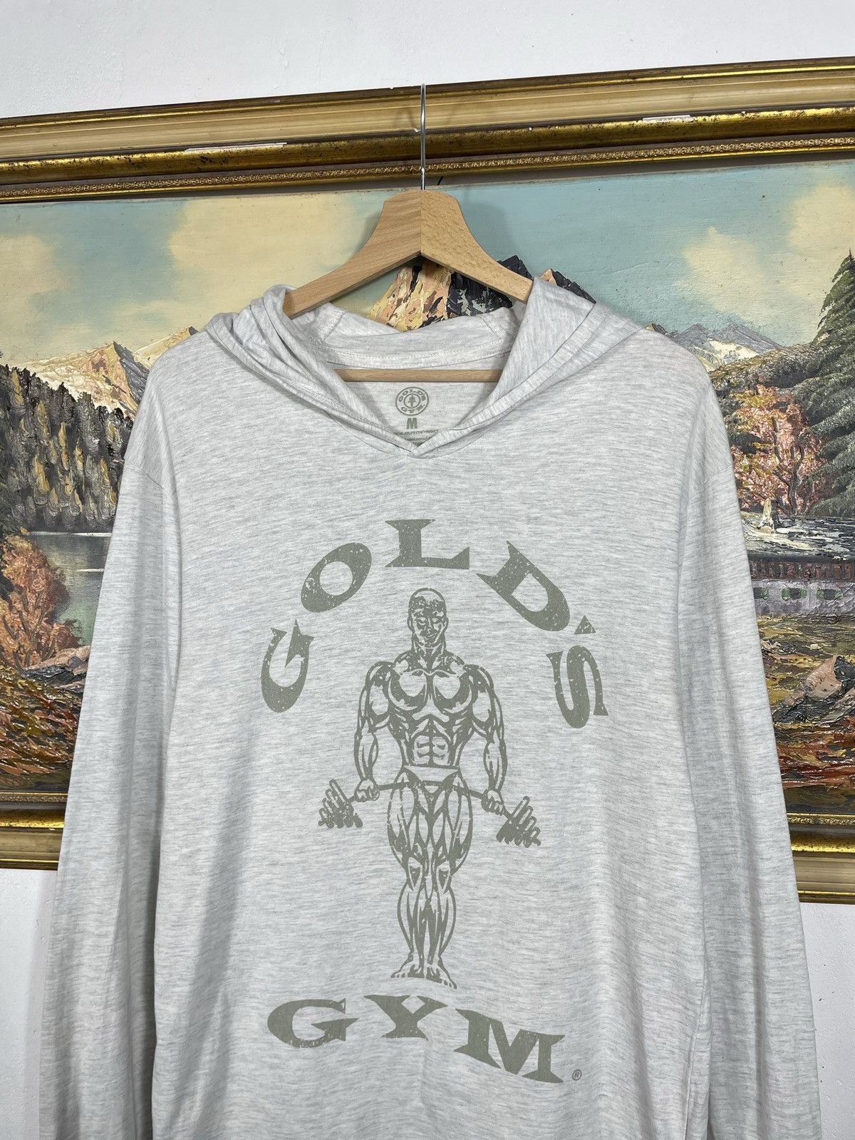 Vintage Gold’s Gym Grey Retro Y2K Vintage Hoodie LS Size US M / EU 48-50 / 2 - 5 Thumbnail