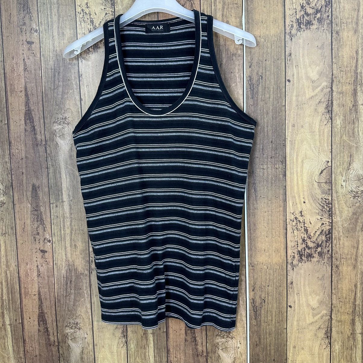 Yohji Yamamoto Vintage AAR Stripe Tank Top by Yohji Yamamoto A770 Size M / US 6-8 / IT 42-44 - 2 Thumbnail