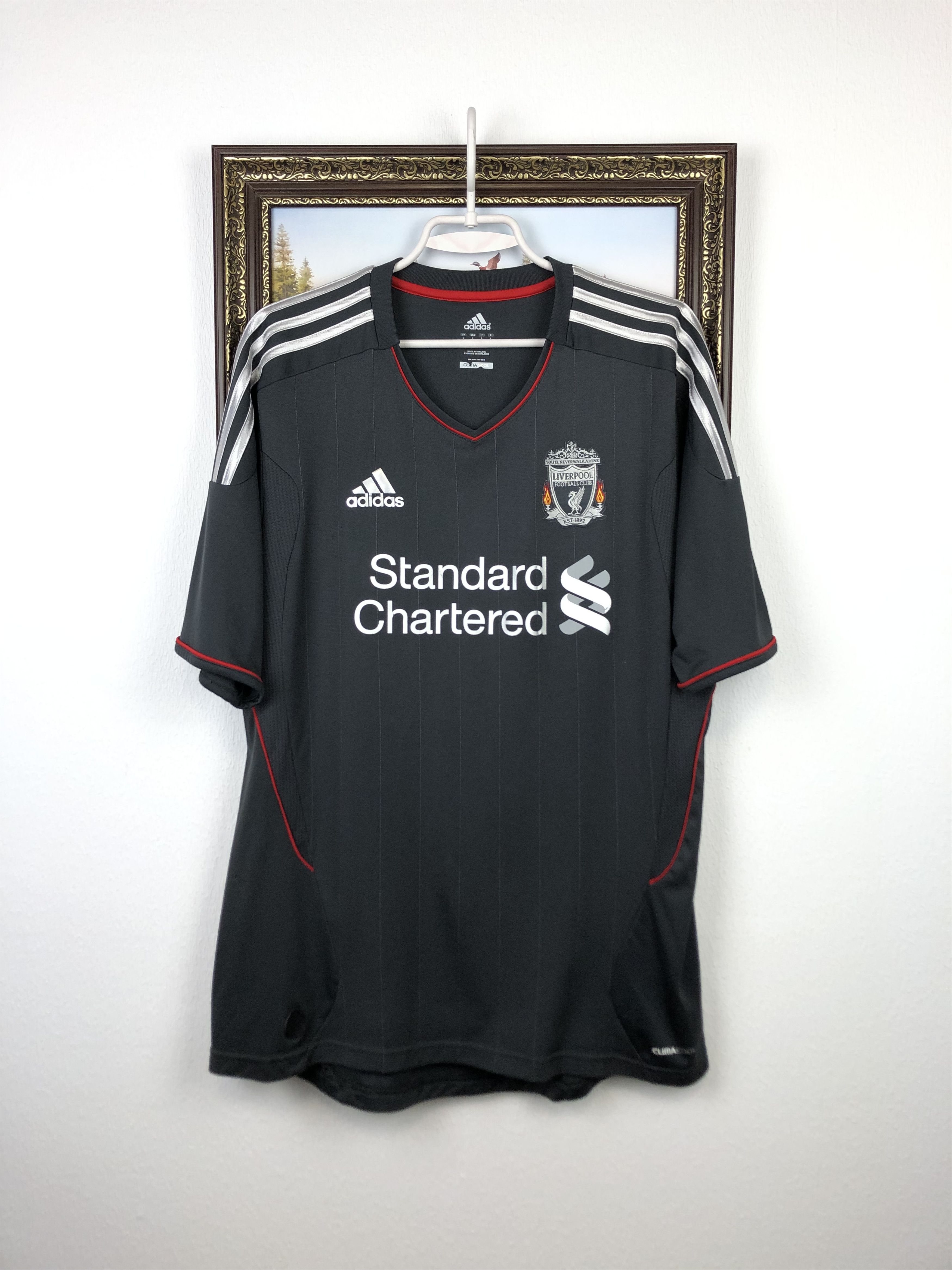 Adidas Liverpool football shirt 2011 Soccer Adidas Jersey Trikot Size US L / EU 52-54 / 3 - 1 Thumbnail