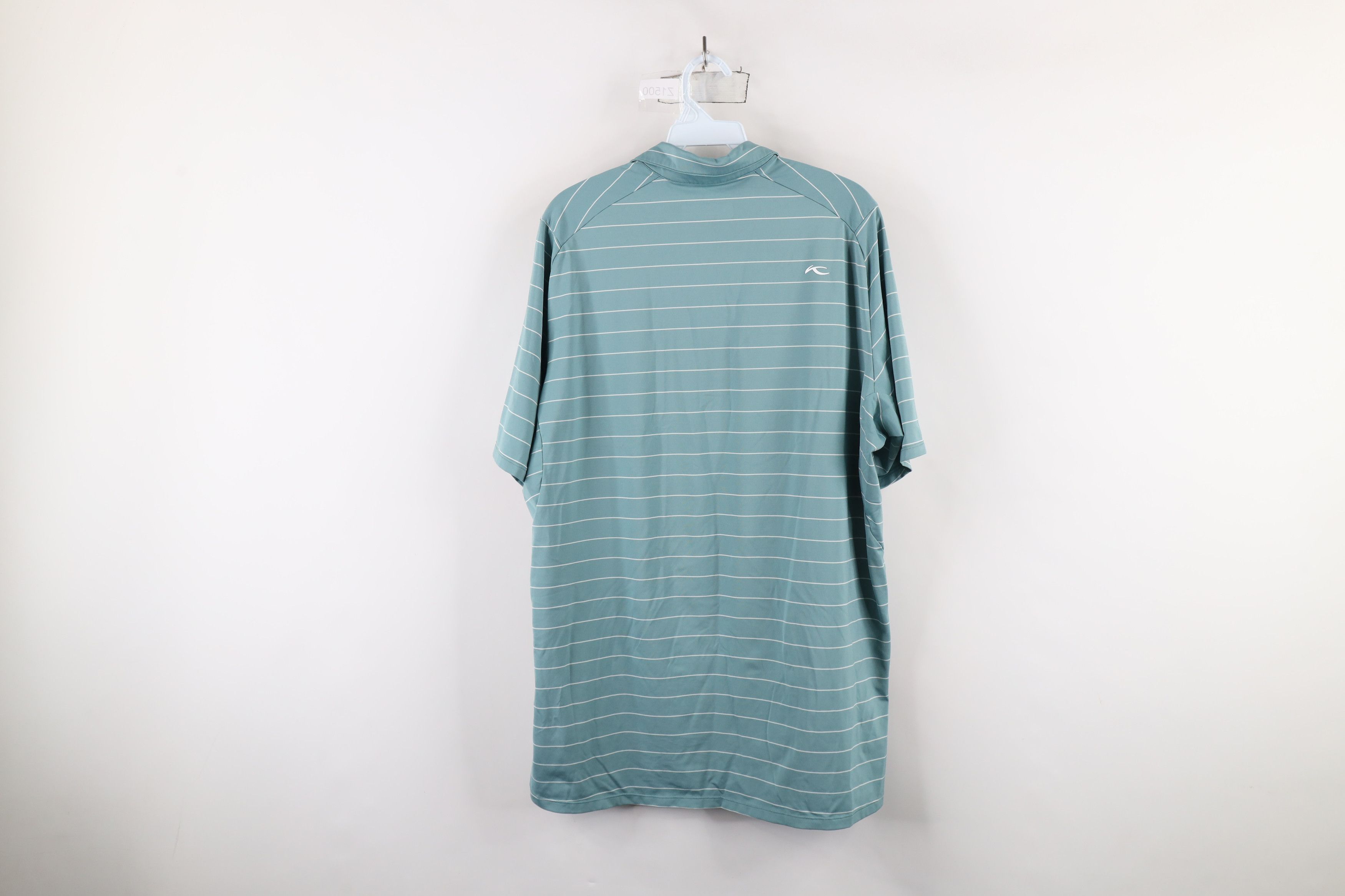 KJUS × Vintage Kjus UPF 50+ Striped Short Sleeve Collared Polo Shirt Teal Size US L / EU 52-54 / 3 - 10 Thumbnail