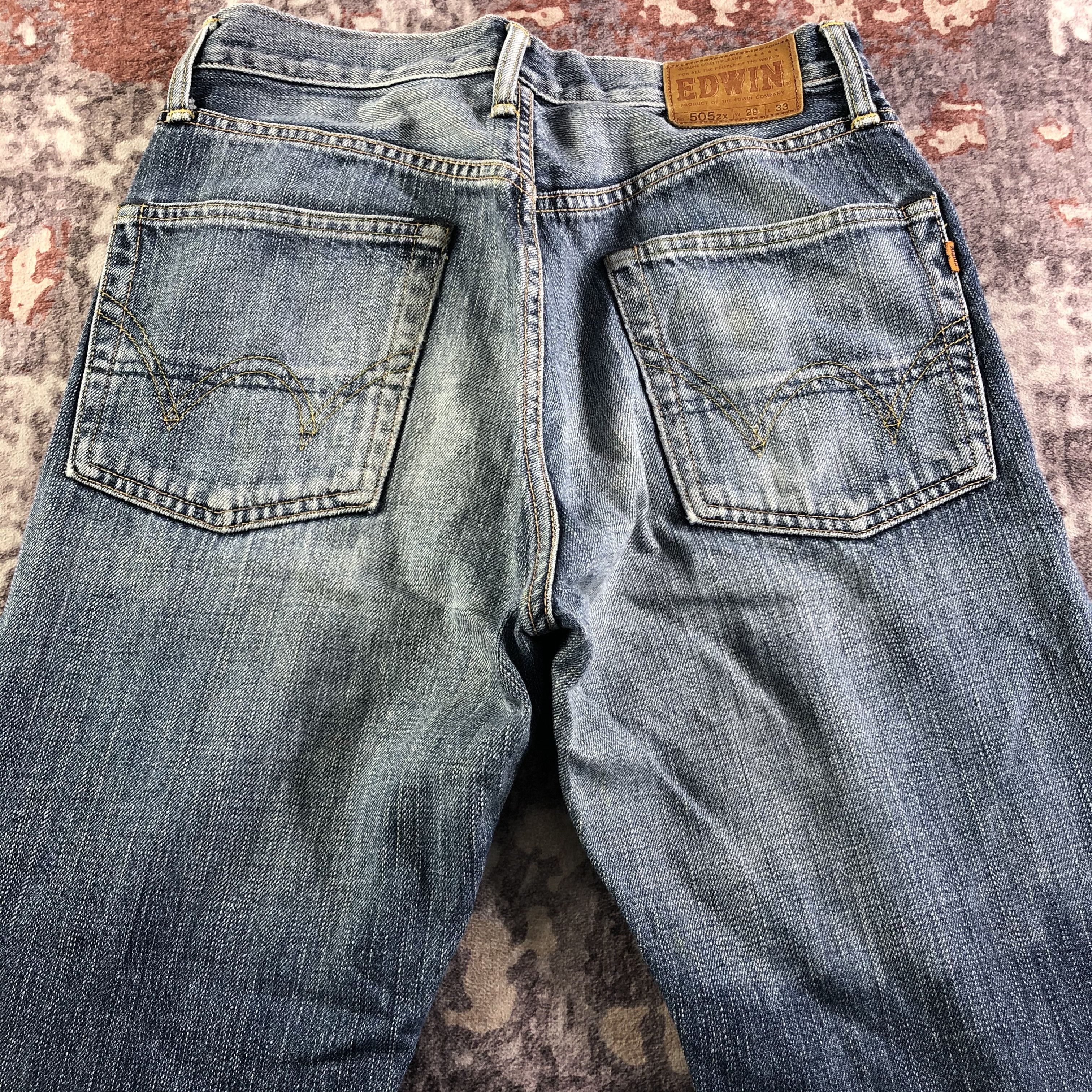 Edwin Vintage Blue Wash Edwin 505 Selvedge Jeans-JM3674 Size US 29 - 4 Thumbnail