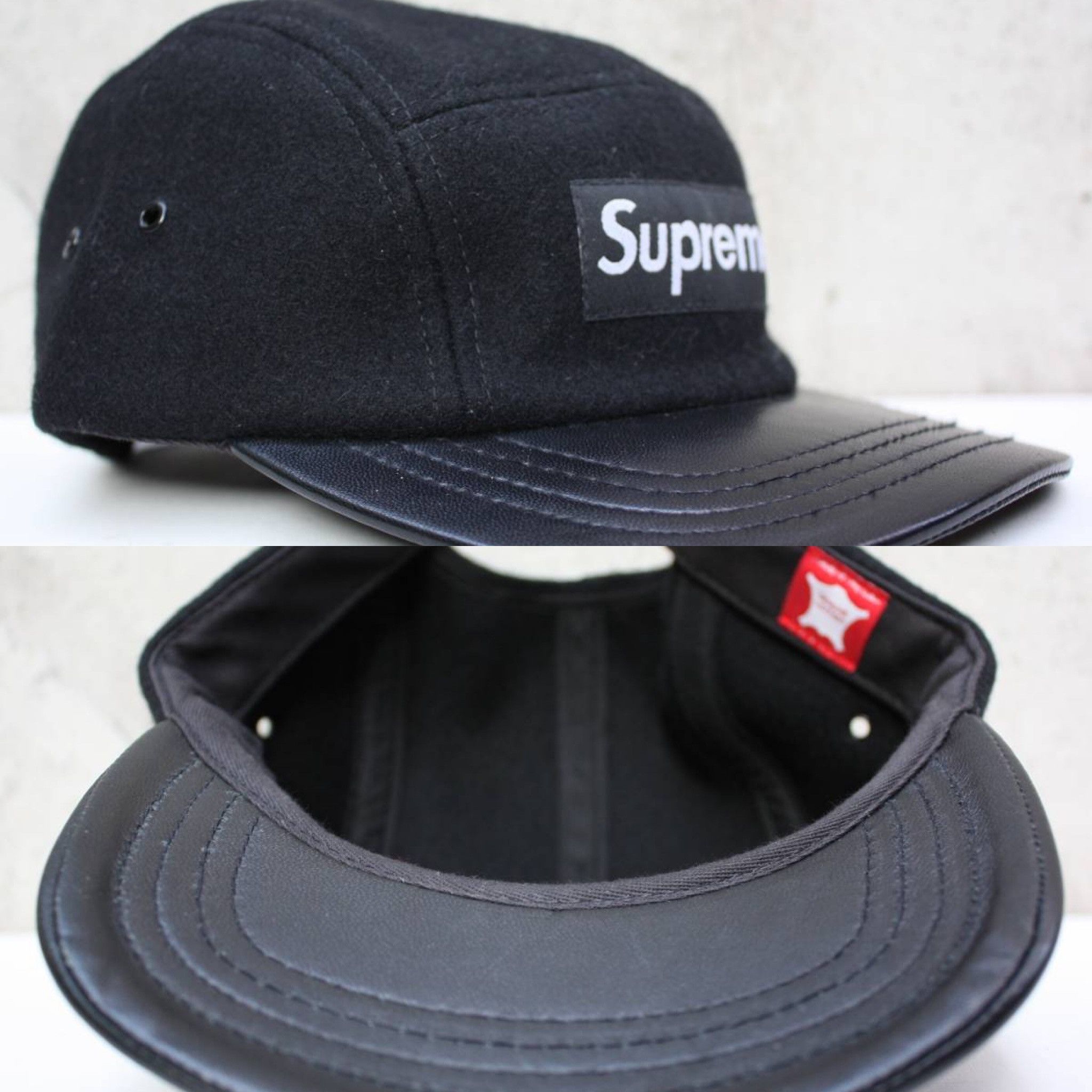 Supreme Supreme 2007 Wool Leather Visor Camp Cap Size ONE SIZE - 10 Thumbnail