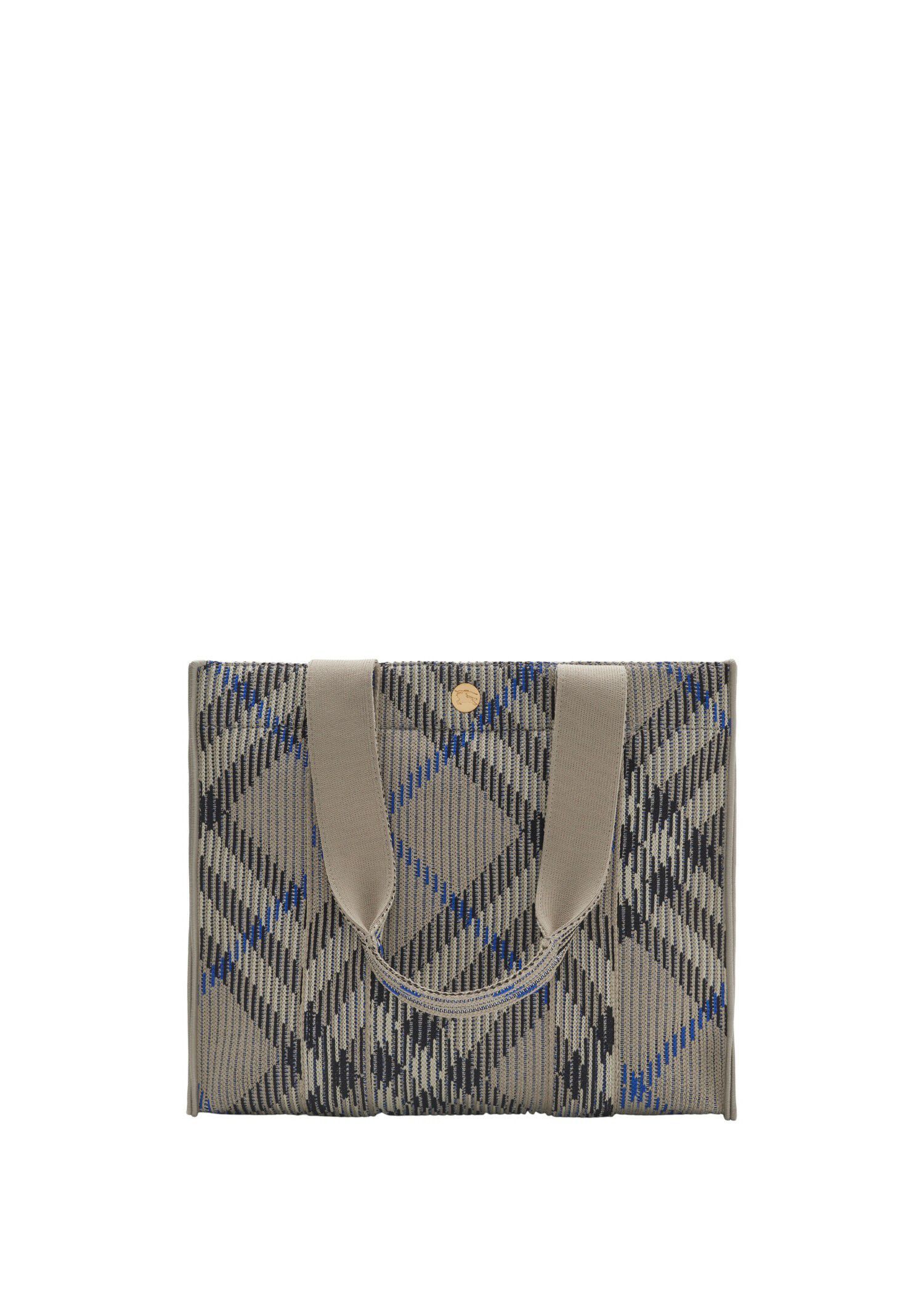 Burberry o1w1db10226 Size: OS / Small Check Knitted Tote Bag Size ONE SIZE - 4 Thumbnail
