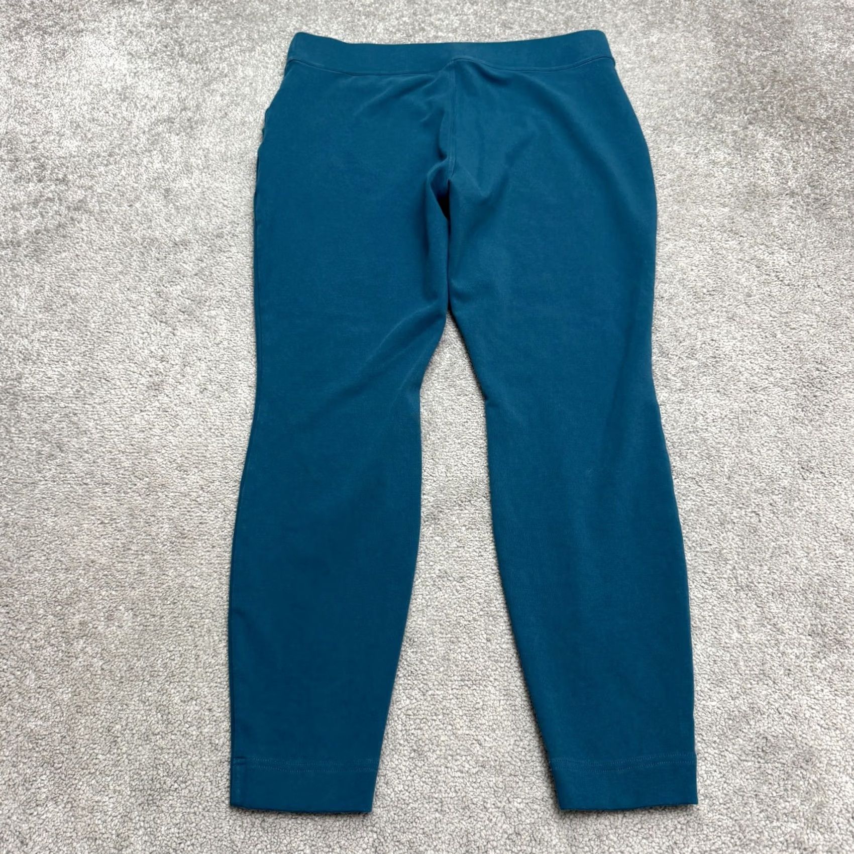 CO Duluth Legging Pants Womens Large Regular Teal Blue Cotton Blend Comfortable Stretch Pull On Casual Knit Inseam 27 in Ankle Size 36" / US 14 / IT 50 - 2 Thumbnail