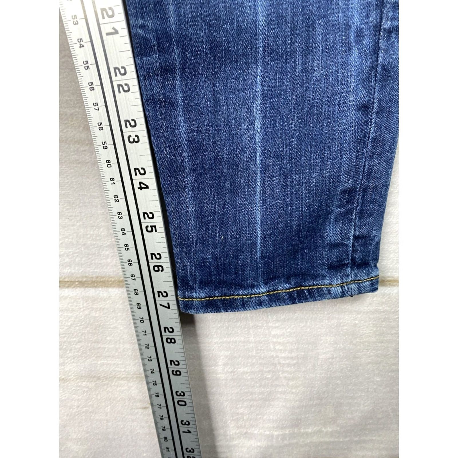 Lucky Brand Lucky Brand Jeans Skinny 6 Petite Blue Dark Wash Brooke Distressed 5-Pocket Womens Jeans XS-Plus? Size 28" / US 6 / IT 42 - 5 Thumbnail