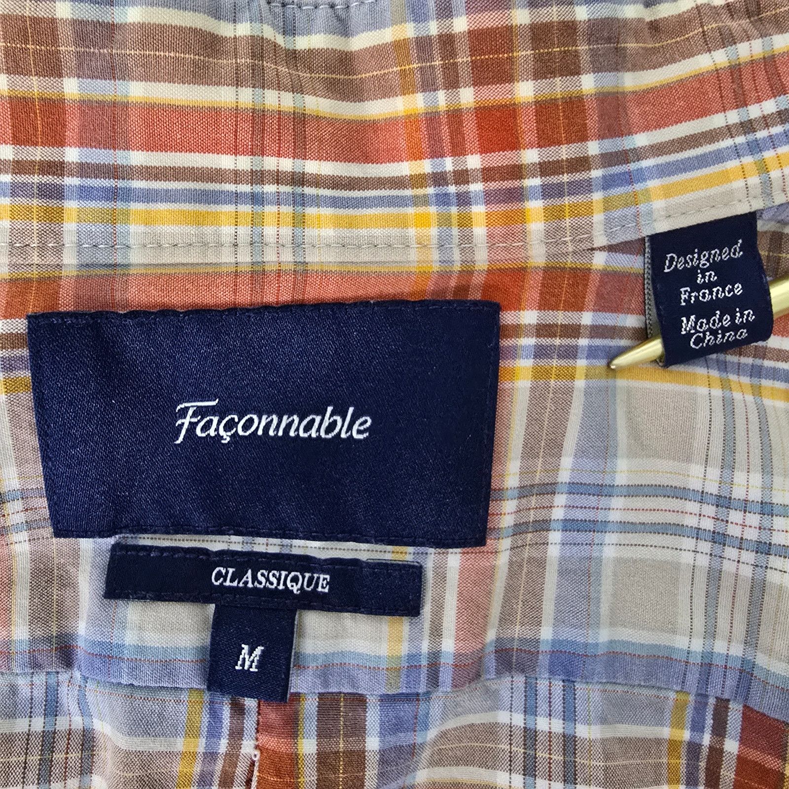 Faconnable FACONNABLE Shirt Men M Classic Multicolor Plaid Button down Size US M / EU 48-50 / 2 - 11 Thumbnail