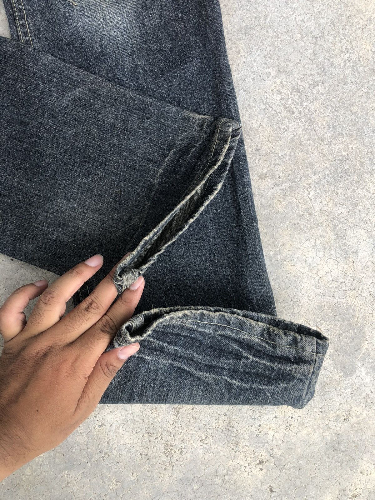 Japanese Brand Japanese Denim Lab Double Waist Distressed Denim Slim Size US 34 / EU 50 - 15 Thumbnail