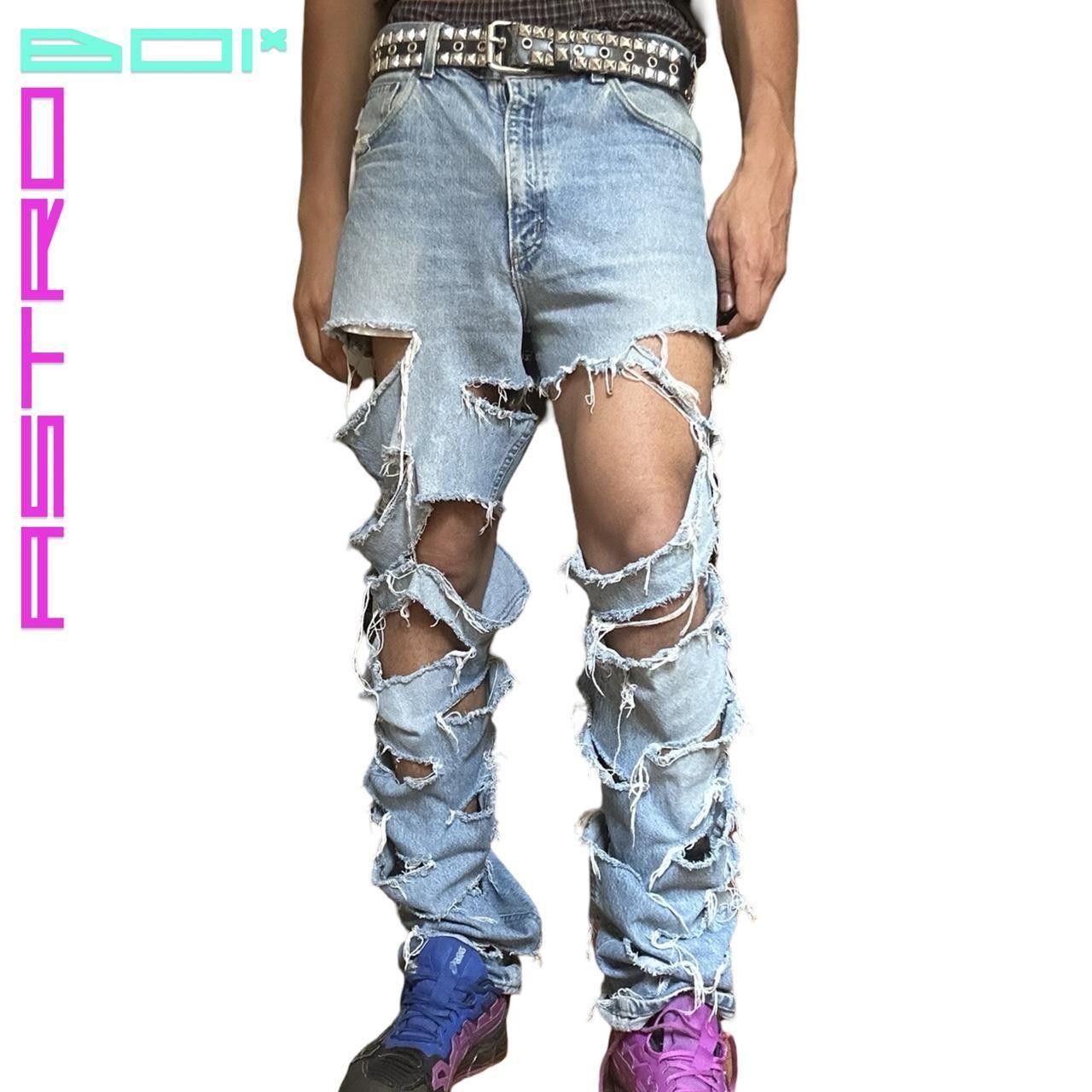 Carhartt ASTROBOI* CARHARTT PUNK LIGHT BLUE RINSE JEANS _ 32" Size US 32 / EU 48 - 2 Thumbnail