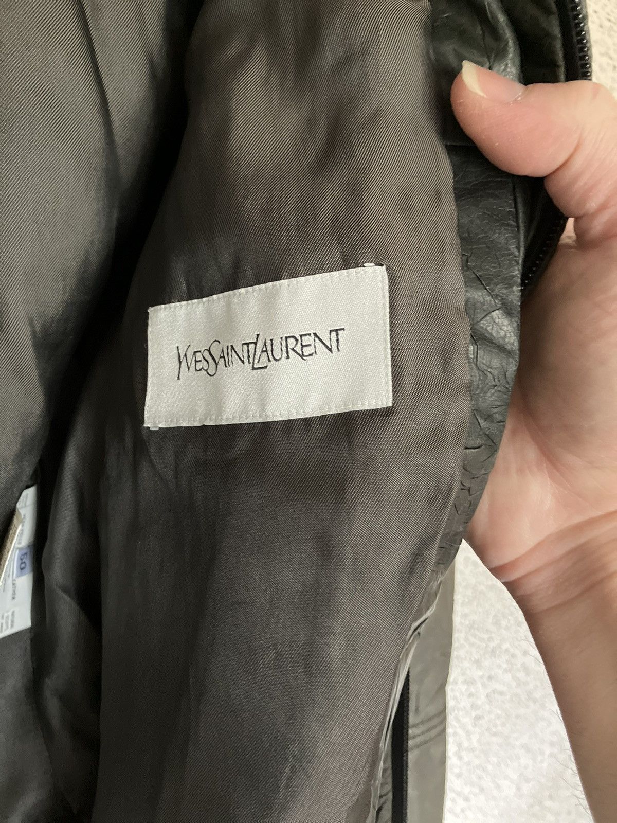 Yves Saint Laurent leather jacket X Stefano Pilati