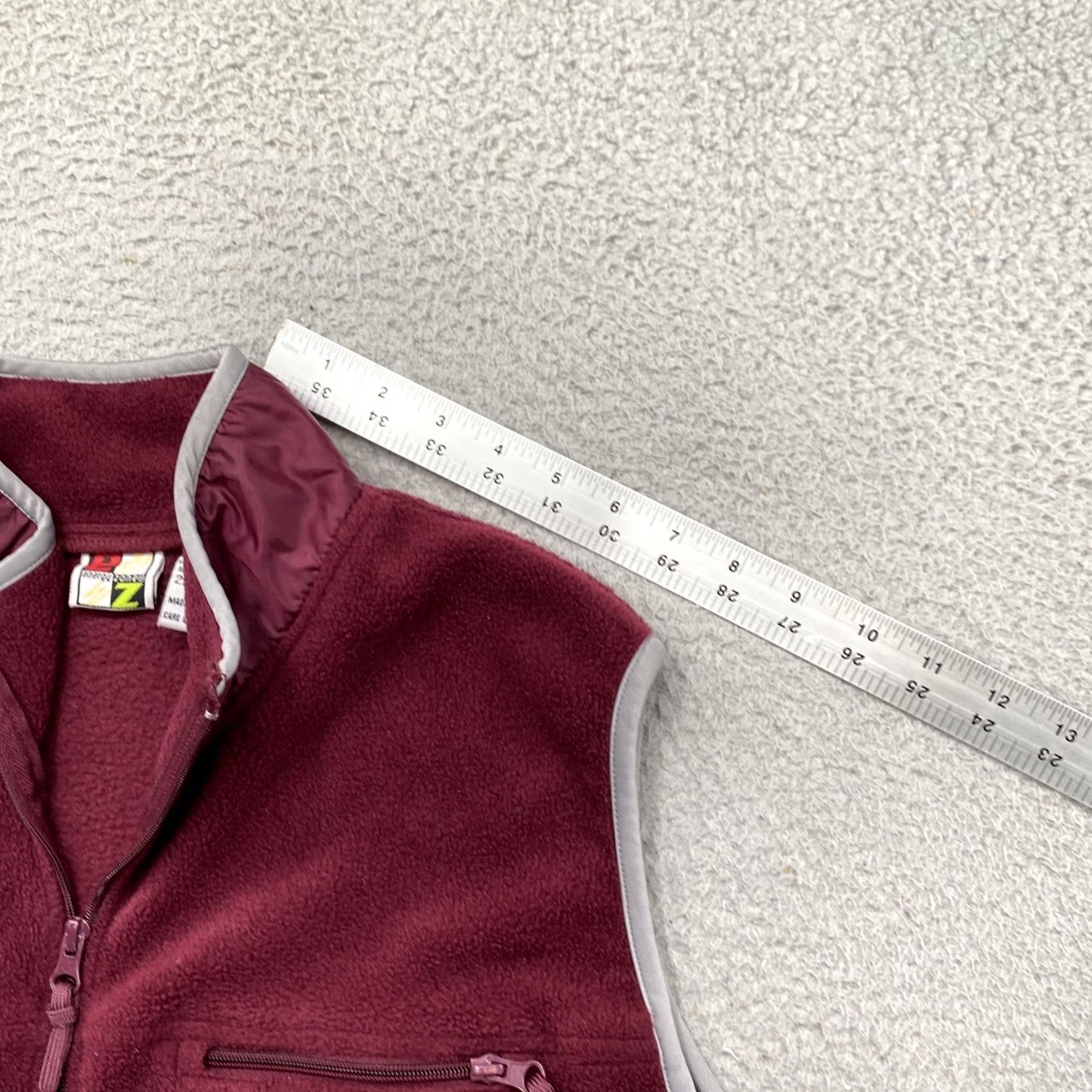 Vintage Energy Zone Maroon Full Zip Vest - Plus Size 3X - Fleece Size XXL / US 16-18 / IT 52-54 - 6 Thumbnail
