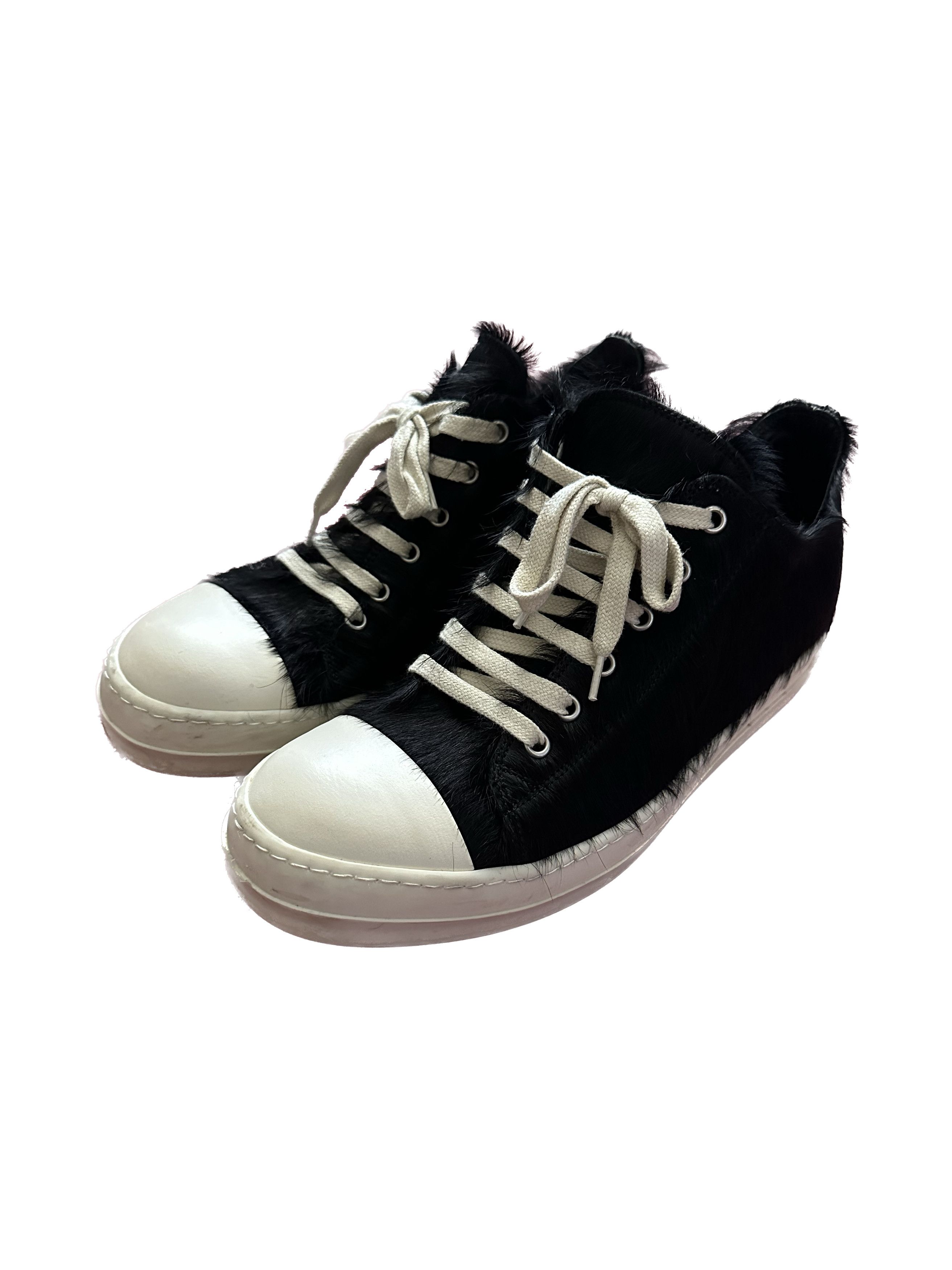 Rick Owens rick owens pony hair ramones low Grailed