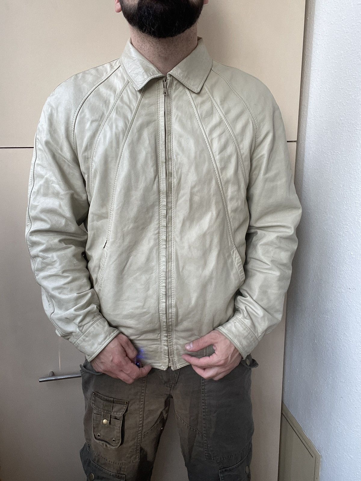 Vintage Vintage soft leather Jacket white Size US L / EU 52-54 / 3 - 1 Thumbnail
