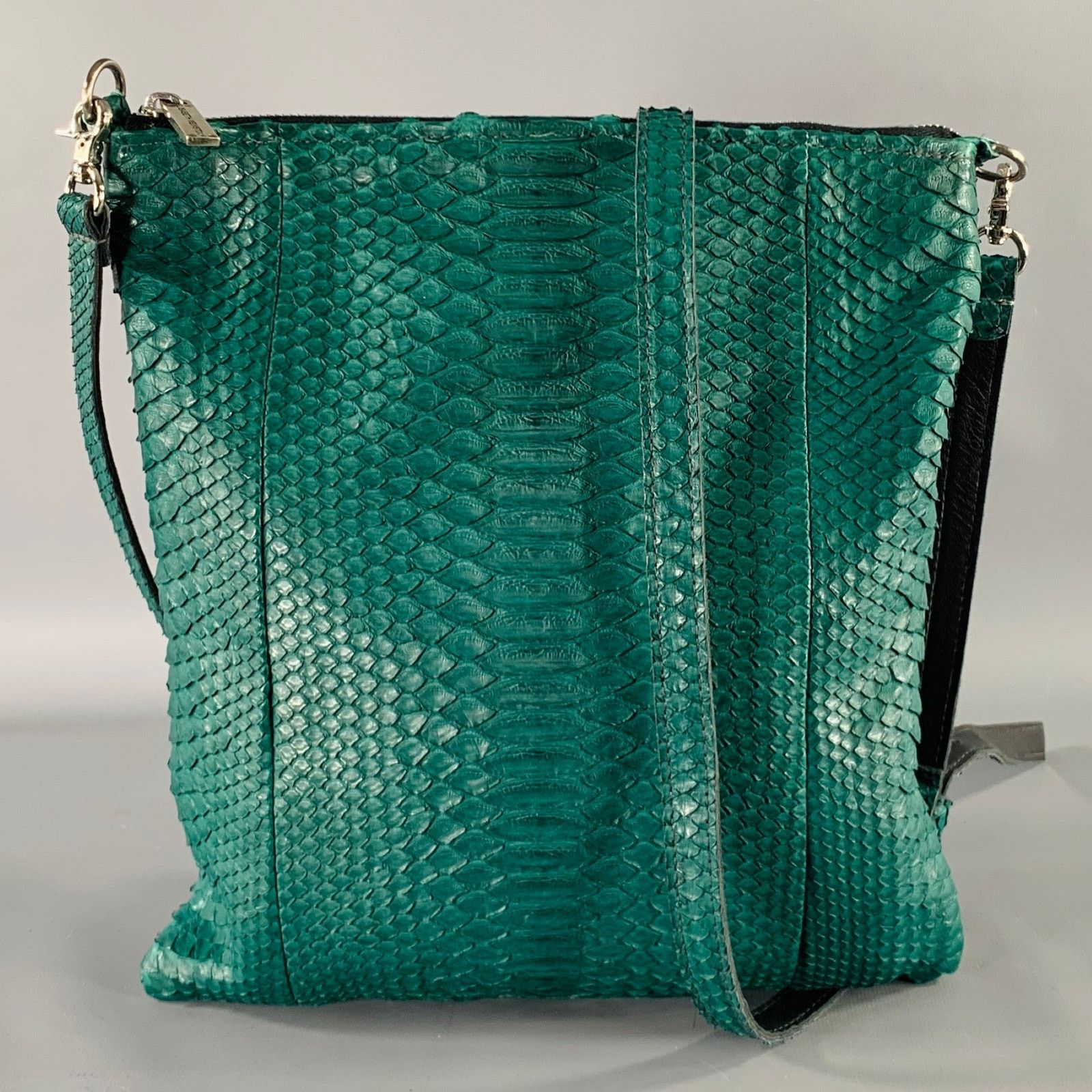 Other Green Snakeskin Leather Cross Body Handbag Size ONE SIZE - 1 Thumbnail