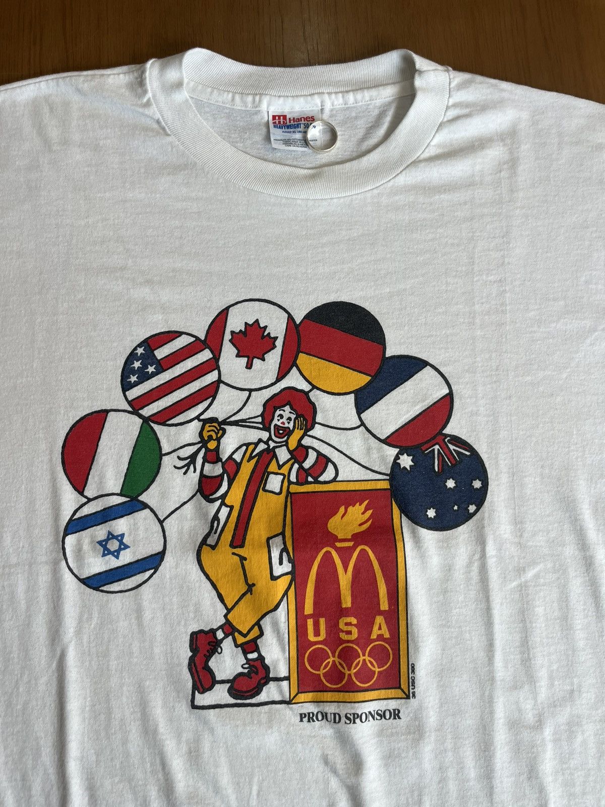 Junk Food Vintage McDonald’s USA Olympic Proud Sponsor 90’s Tshirt Size US XL / EU 56 / 4 - 5 Thumbnail