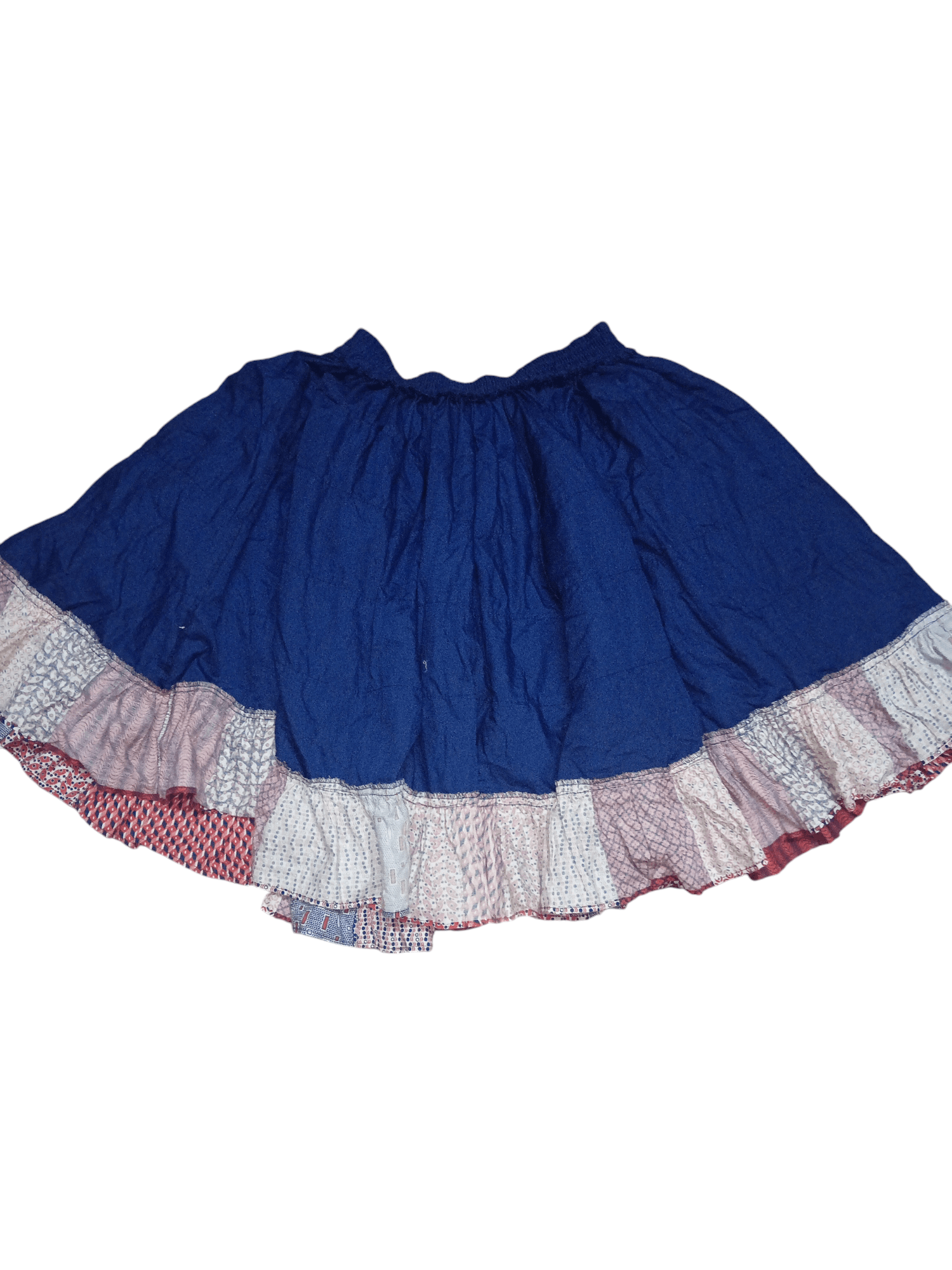 Vintage vintage mini skirt patchwork by suzis ruffles Size 30" / US 8 / IT 44 - 4 Thumbnail