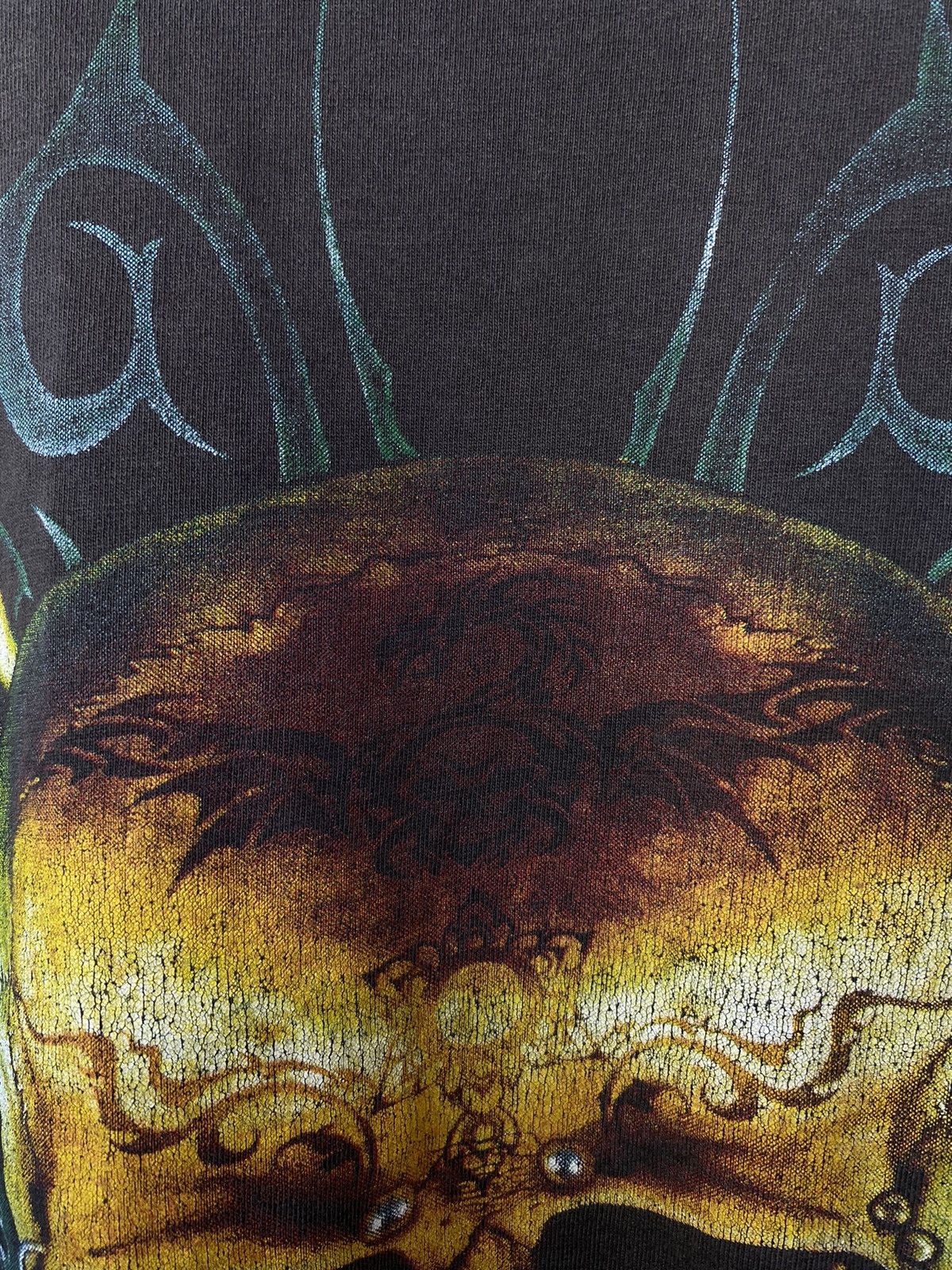 Vintage Rare Faded Vintage Skull Fullprint Long Sleeve Band Tees Size US L / EU 52-54 / 3 - 6 Thumbnail