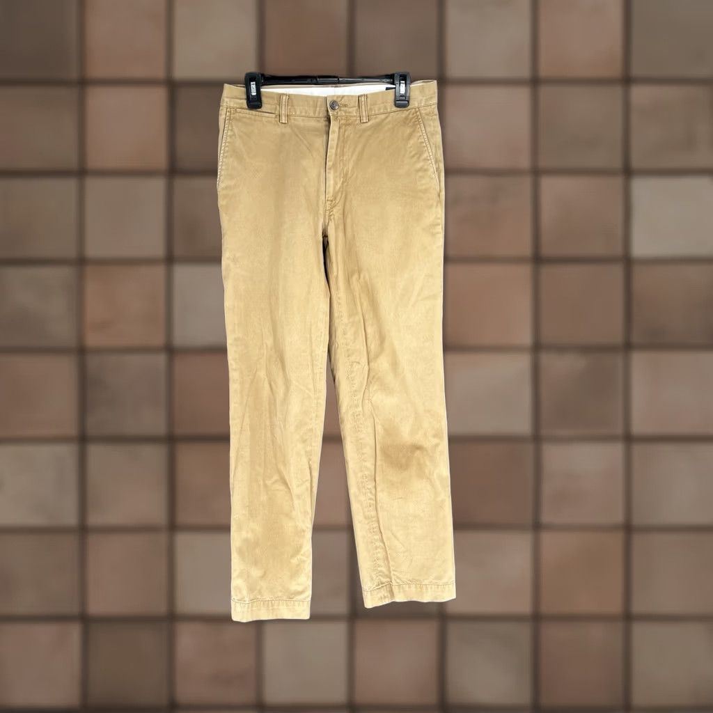 Polo Ralph Lauren Polo Ralph Lauren Chino Pants Men's Beige Cotton Twill Flat Front Straight Leg 32x30 Regular Fit Size US XS / EU 42 / 0 - 1 Thumbnail