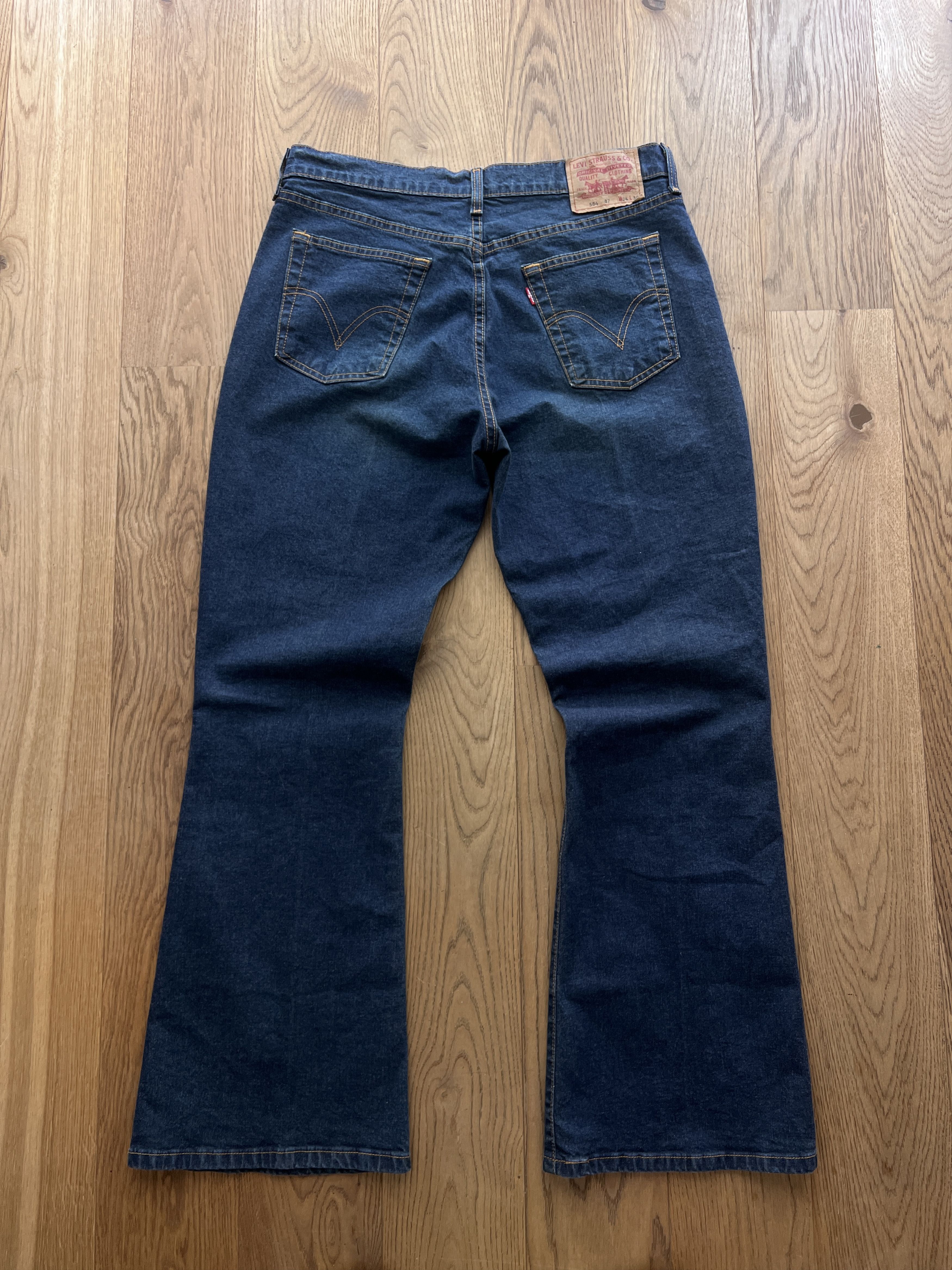 Levi's Vintage Clothing RARE Levis Flared Boot Cut Denim vintage 00s Retro Jeans y2k Size US 34 / EU 50 - 18 Thumbnail
