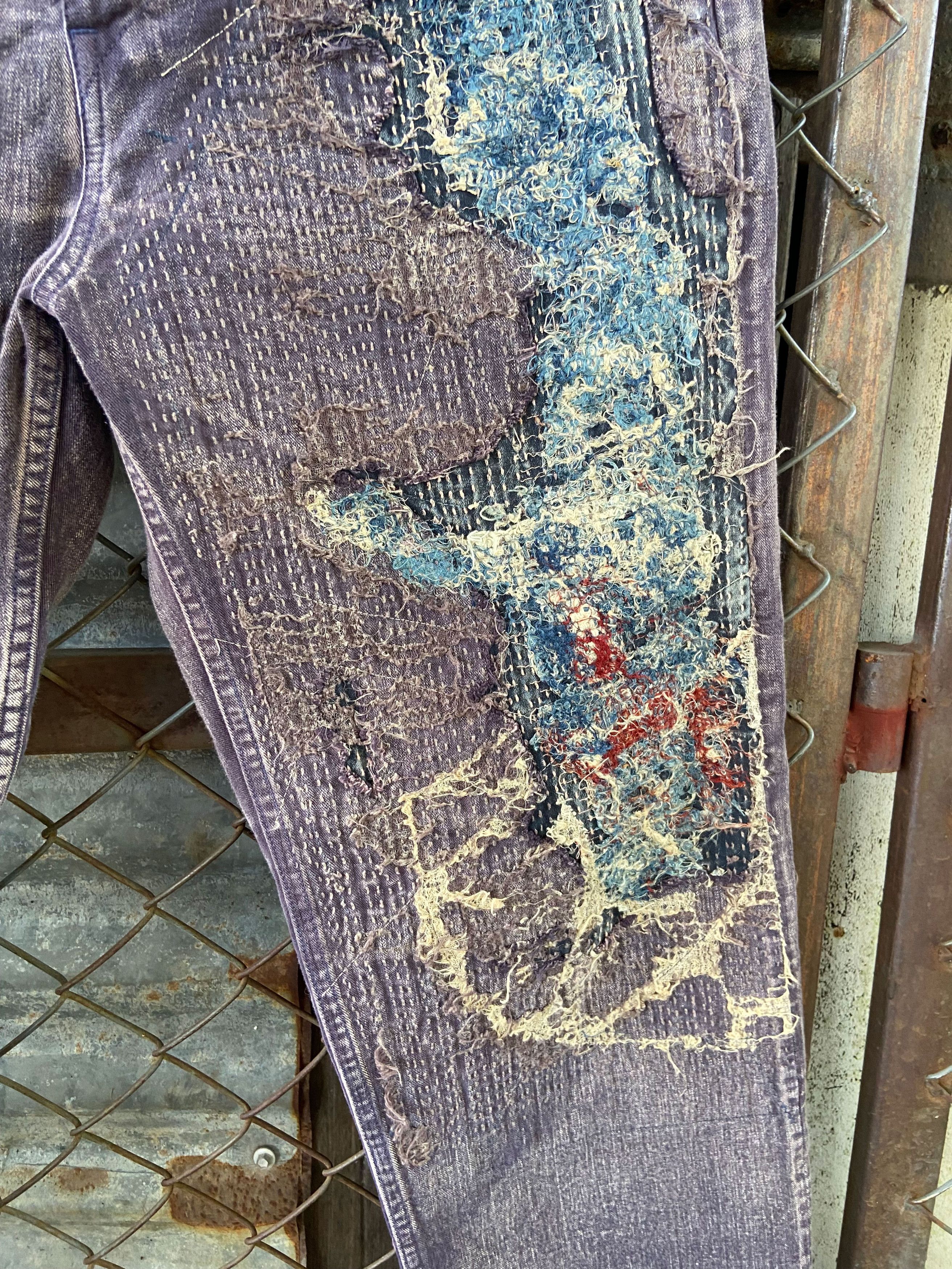 Kapital Rare* Kapital Kountry Boro pants Yagu damages chino Sashiko Size US 31 - 10 Thumbnail