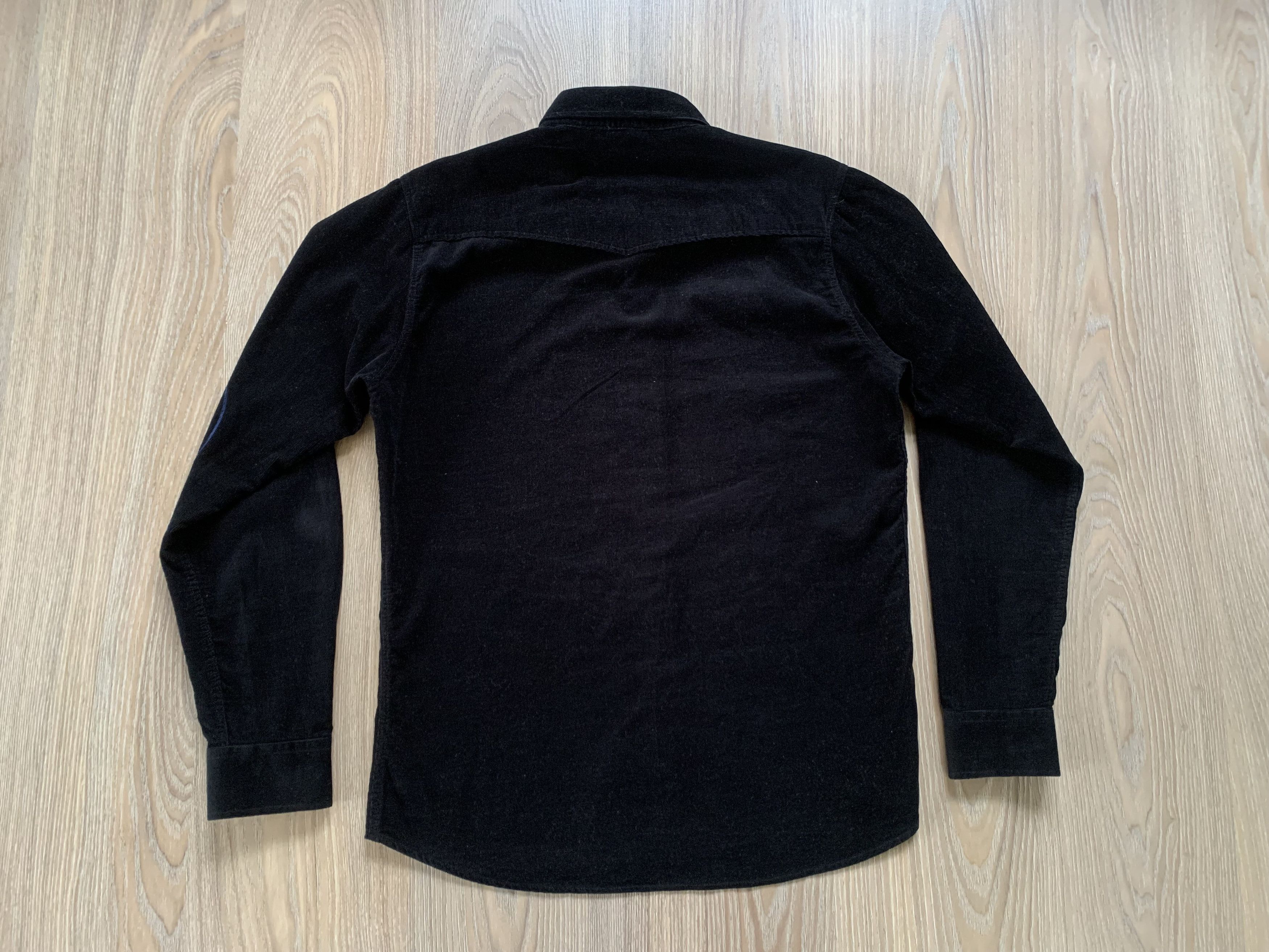 Other Rieppa Slim Fit Mens Black Micro Corduroy Shirt Size US XL / EU 56 / 4 - 3 Thumbnail