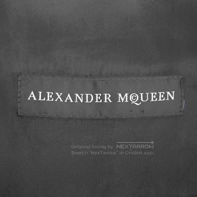 Alexander McQueen Alexander Mcqueen Gray plaid wool lapel single-breasted lo Size US M / EU 48-50 / 2 - 6 Thumbnail