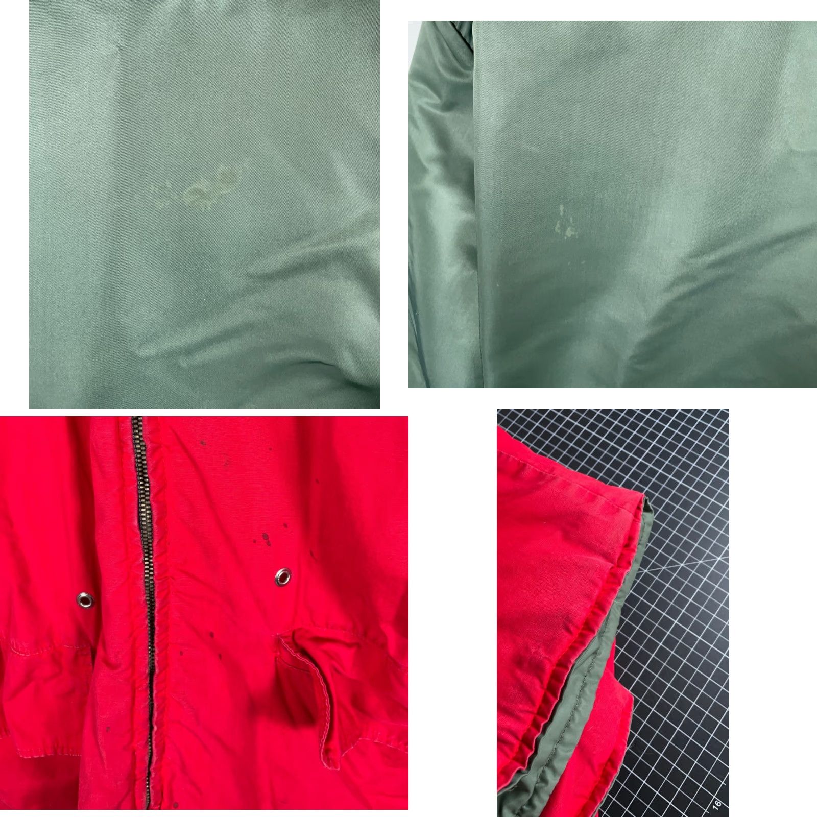 Vintage VINTAGE 60s Reversible Padded Bomber Jacket Mens 2XL Green Red C&C Crown Zipper Nylon Size US XXL / EU 58 / 5 - 8 Thumbnail