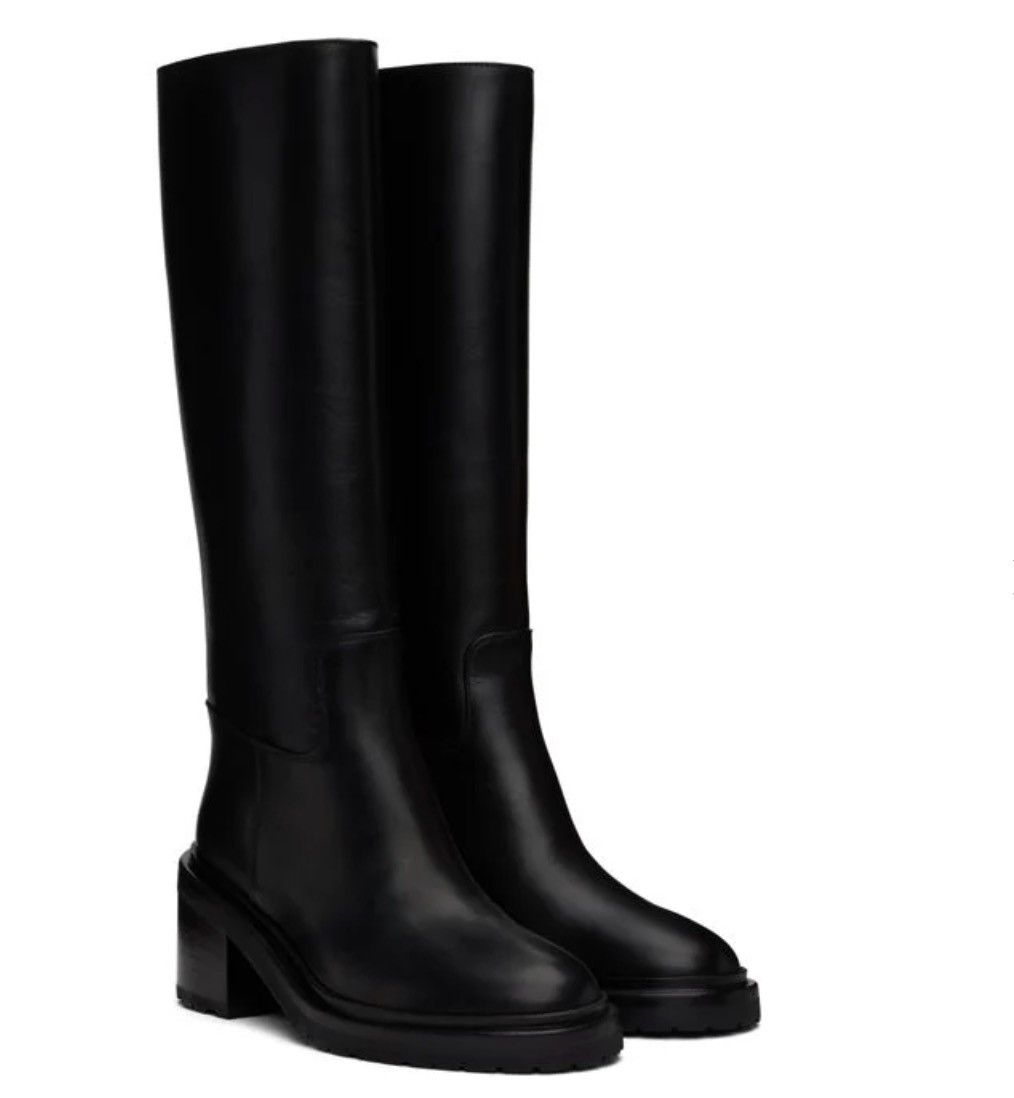 LEGRES Legres Black Riding Heel Tall Boots Size US 8 / IT 38 - 1 Thumbnail