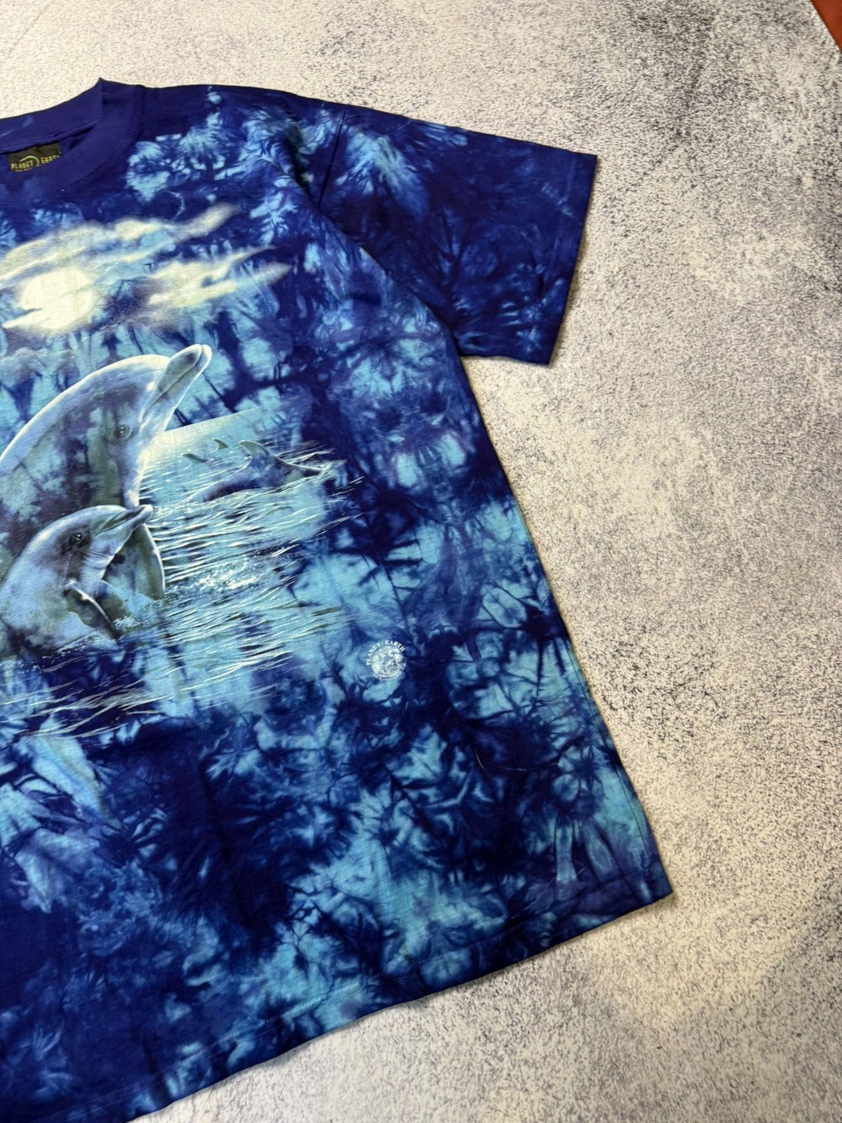 The Mountain Vintage Planet Earth Dolphin Moonlight Tie Dye Shirt Size US XL / EU 56 / 4 - 11 Thumbnail