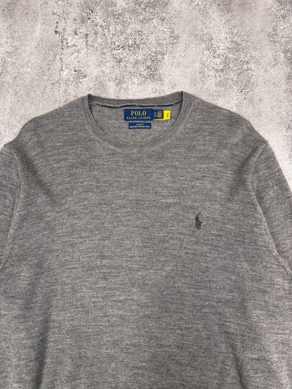 Polo Ralph Lauren Polo Ralph Lauren Men's Sweater Slim Fit Grey Size XL Size US XL / EU 56 / 4 - 3 Thumbnail