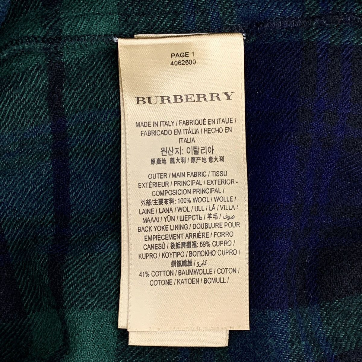 Burberry Burberry Classic Check Wool Lapel Long Sleeve Dress K26WX Size S / US 4 / IT 40 - 6 Thumbnail