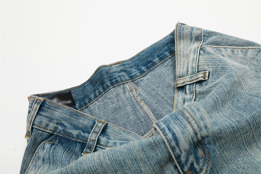 Vintage Men's loose wide-leg washed distressed work jeans Size US 32 / EU 48 - 4 Thumbnail