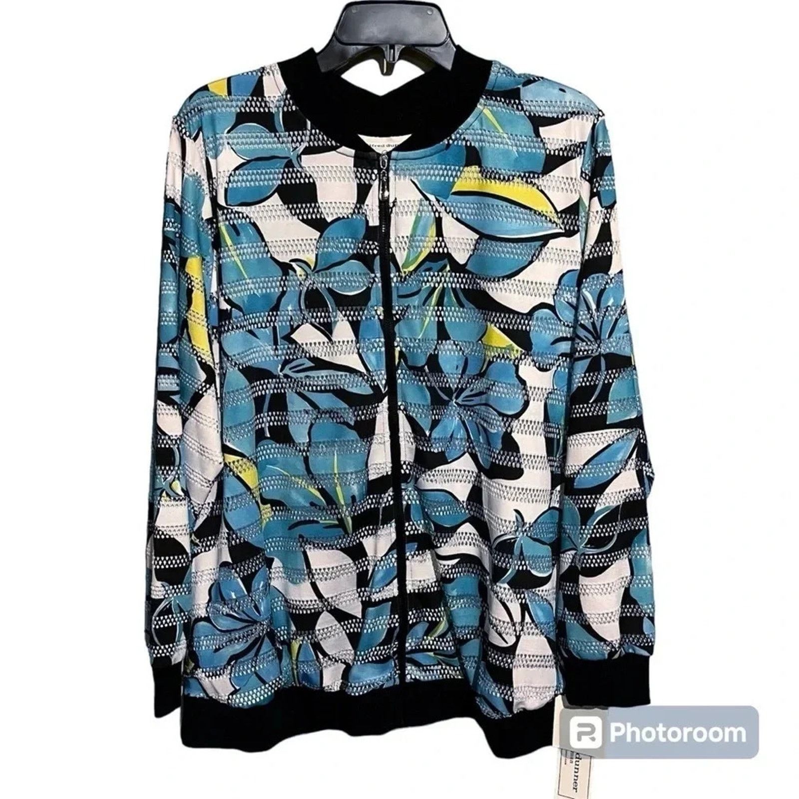 Other NWT Alfred Dunner Womens 18W Play Date Jacket Zip Front Size XXL / US 16-18 / IT 52-54 - 2 Thumbnail