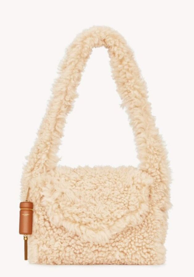 Saint Laurent Paris $5K VALUE Shaggy Bag in New Zealand Shearling Size ONE SIZE - 1 Preview