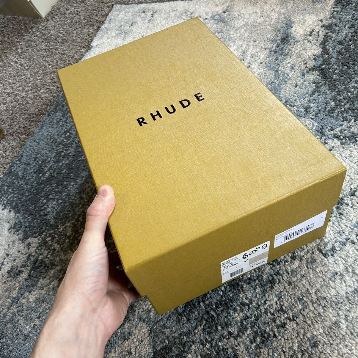 Rhude RHUDE RHECESS Hi WHiTE GREY NATURAL NEUTRAL MADE iN iTALY Size US 9 / EU 42 - 11 Thumbnail