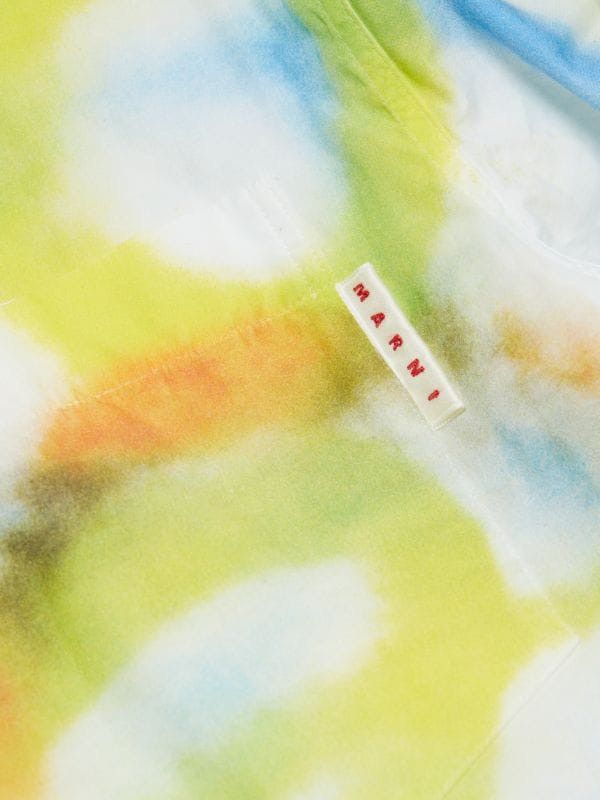 Marni New MARNI Scribble Spray Paint Multicolour Oxford Shirt 50 Size US M / EU 48-50 / 2 - 7 Thumbnail