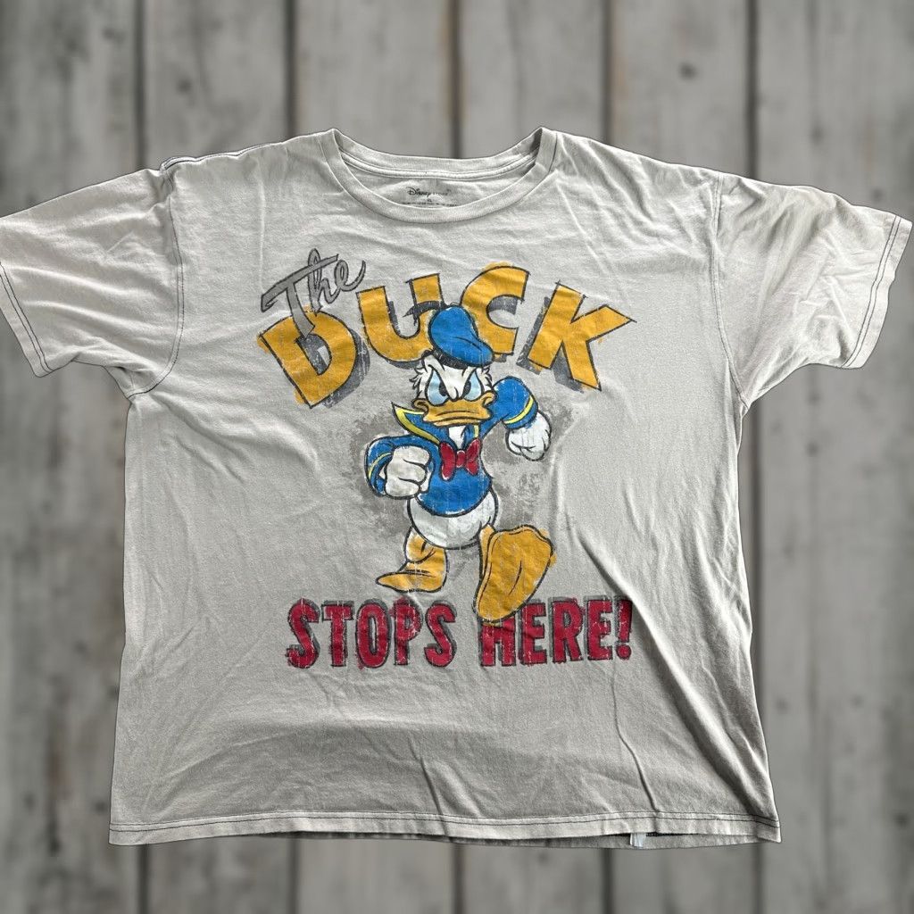 Disney VINTAGE Disney Donald Duck T-Shirt Mens XL Gray Cartoon Graphic Tee Short Sleeve Comic Classic Disney NYC Size US XL / EU 56 / 4 - 1 Thumbnail