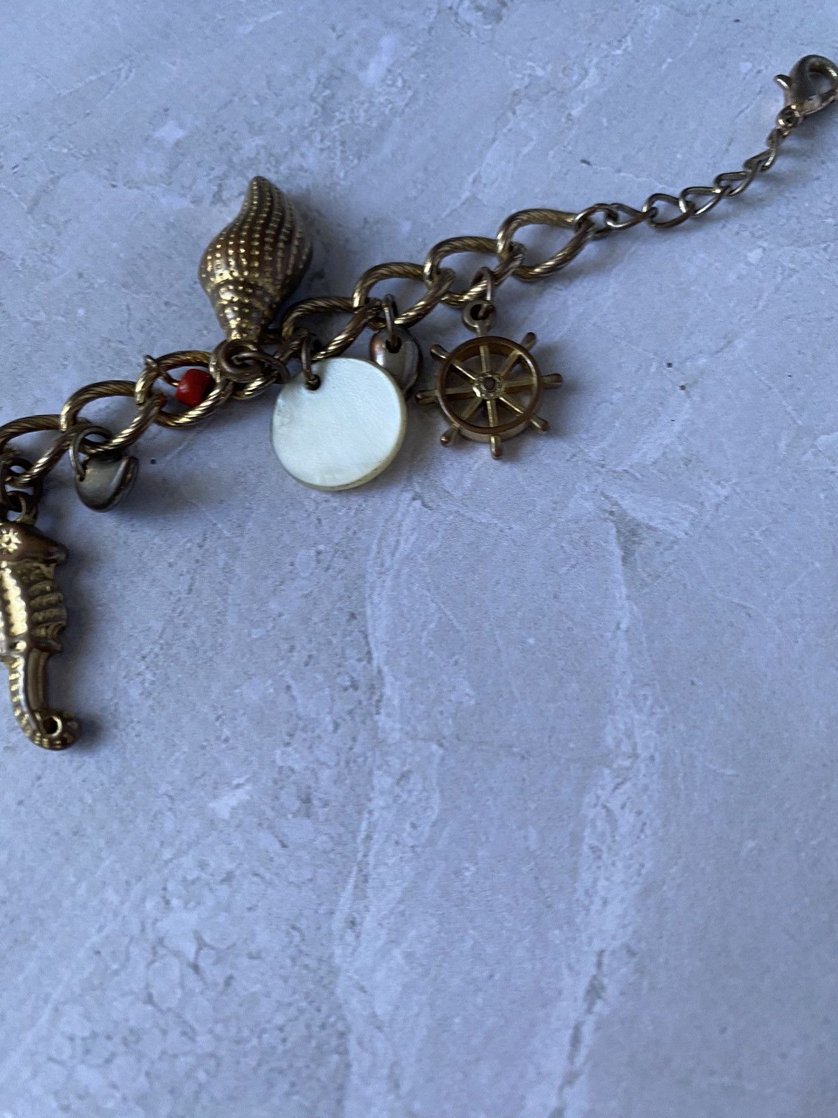 Jewelry × Vintage Futuristic Very Rare Vintage Marine Charm Bracelet Size ONE SIZE - 5 Thumbnail