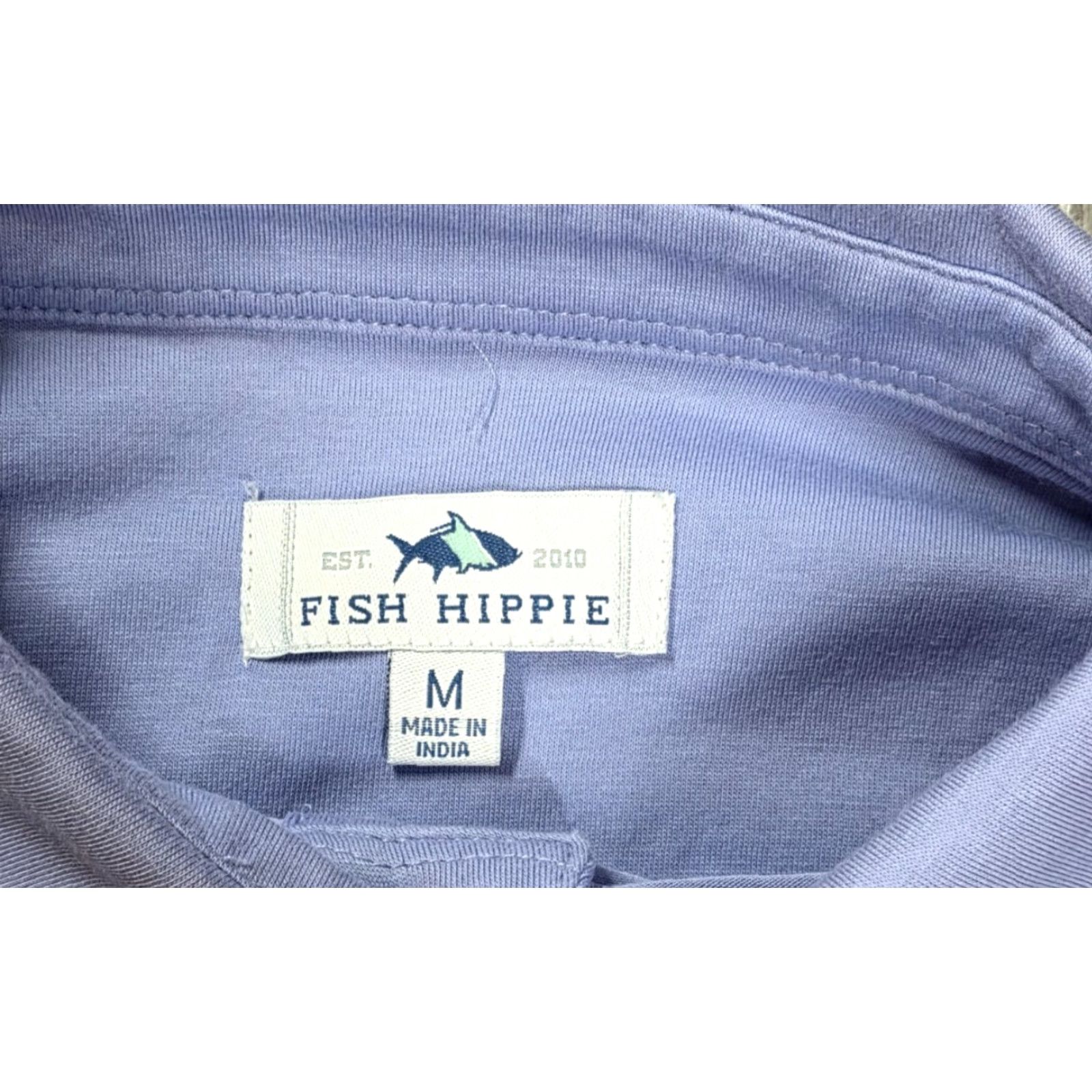 Vintage Fish Hippie Polo Shirt Blue Mens M Short Sleeve Stretch Cotton Blend Size US M / EU 48-50 / 2 - 7 Thumbnail
