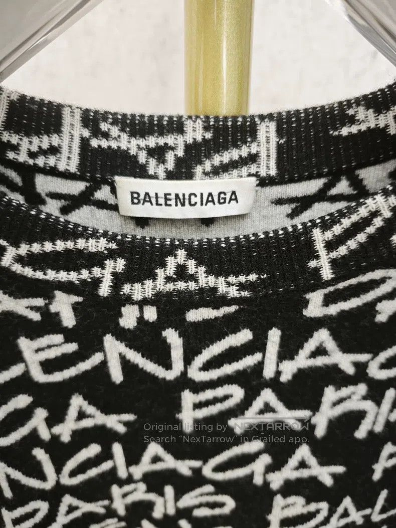 Balenciaga Balenciaga All-Lettering Printed Sweater Size US L / EU 52-54 / 3 - 2 Thumbnail