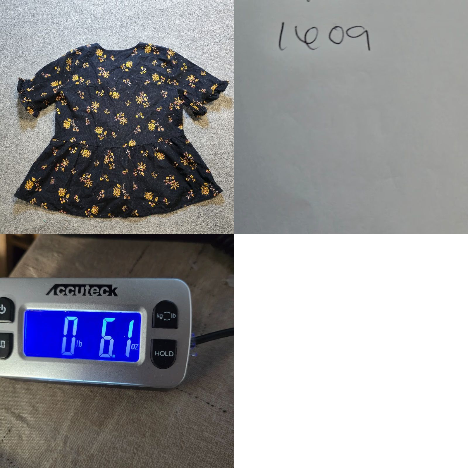 Madewell Madewell Top Women Small Black Floral Corduroy Peplum Short Sleeve Casual Blouse Size S / US 4 / IT 40 - 8 Thumbnail