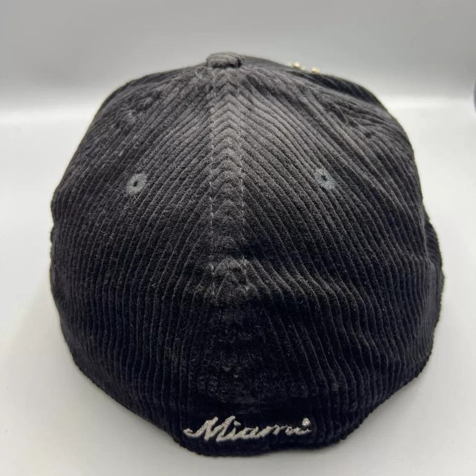 New Era Miami Heat Hat Men 7 5/8 Corduroy 59Fifty New Era Fitted Cap Size ONE SIZE - 7 Thumbnail