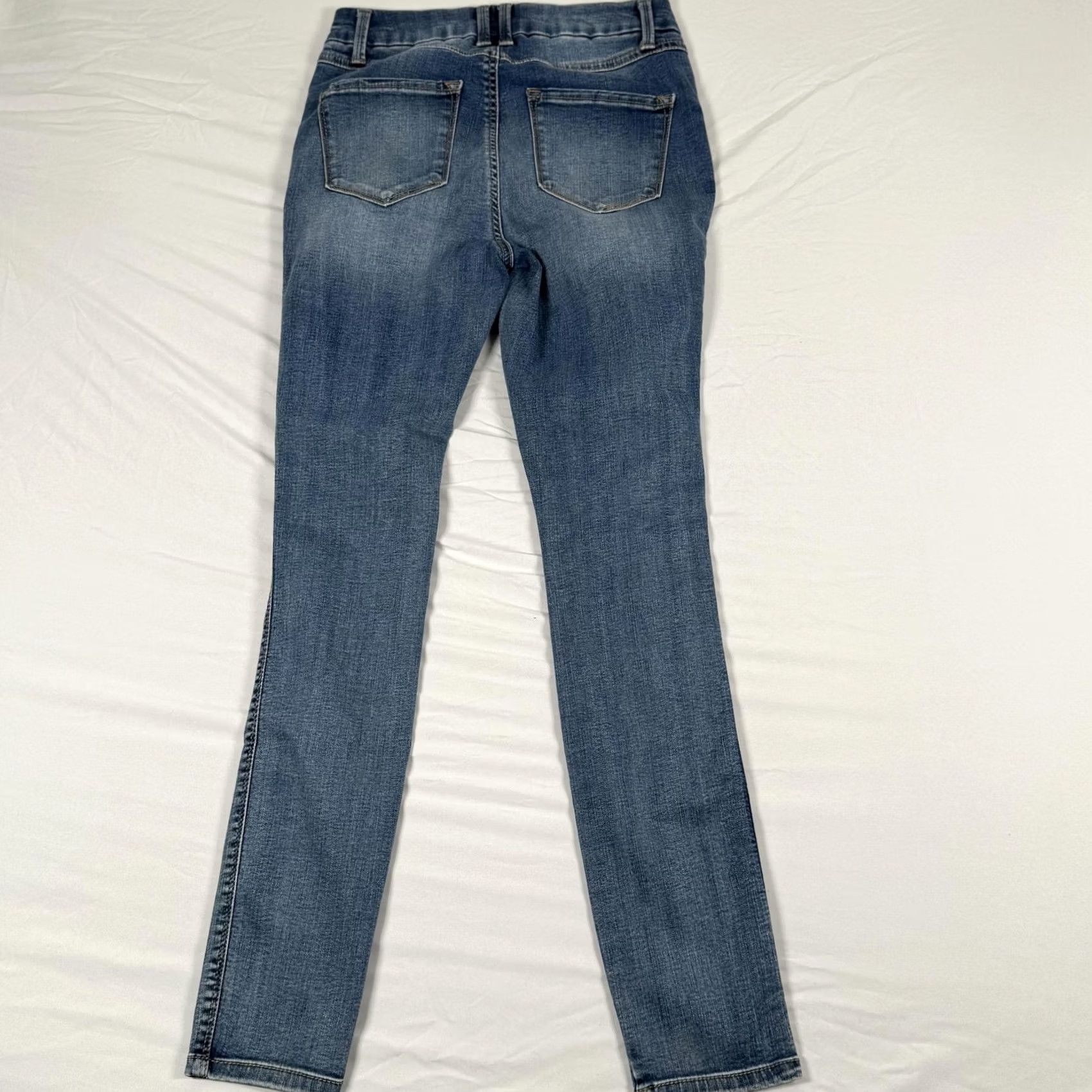 Vintage Rewash Monroe Jeans 5 Medium Wash Skinny Distressed Real Curve Stretch Denim Size 27" / US 4 / IT 40 - 7 Thumbnail