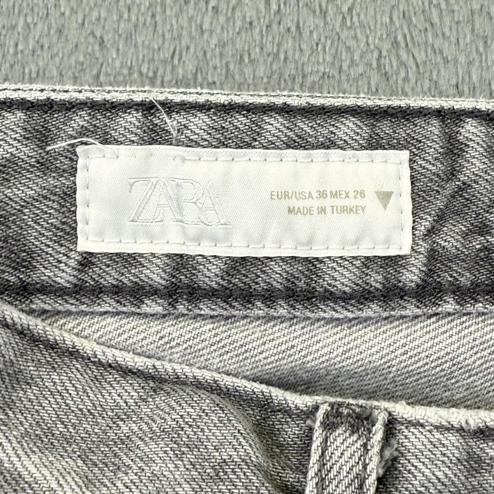 Zara Zara Light Purple Grey Wash Denim Jeans Baggy Straight Leg Size 36" / US 14 / IT 50 - 3 Thumbnail