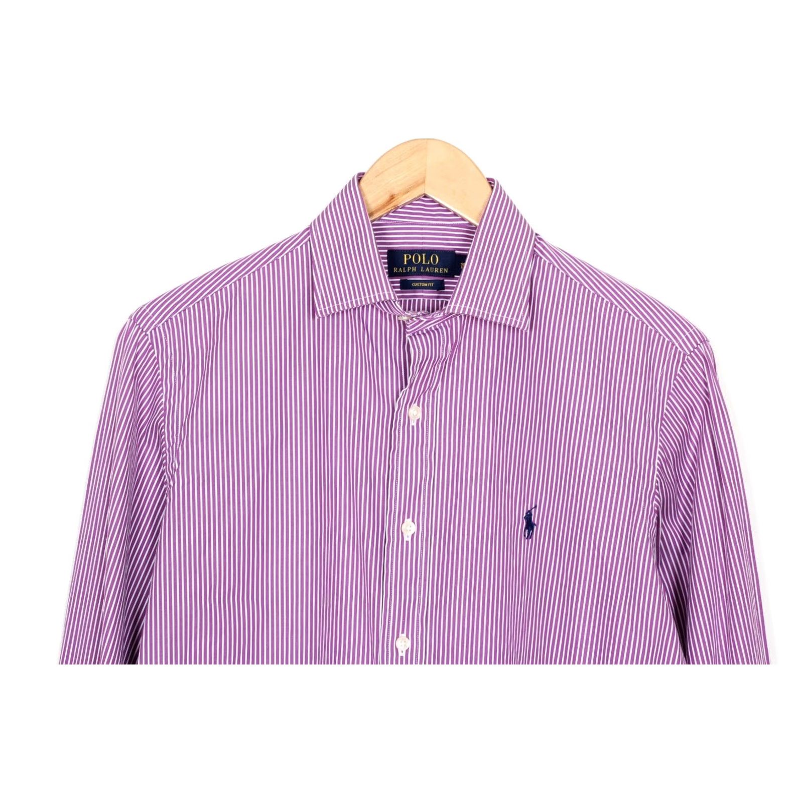 Polo Ralph Lauren VINTAGE POLO RALPH LAUREN Custom Fit Formal Shirt Men Size 15 Long Sleeve Striped VR0598 Size 40R - 3 Thumbnail