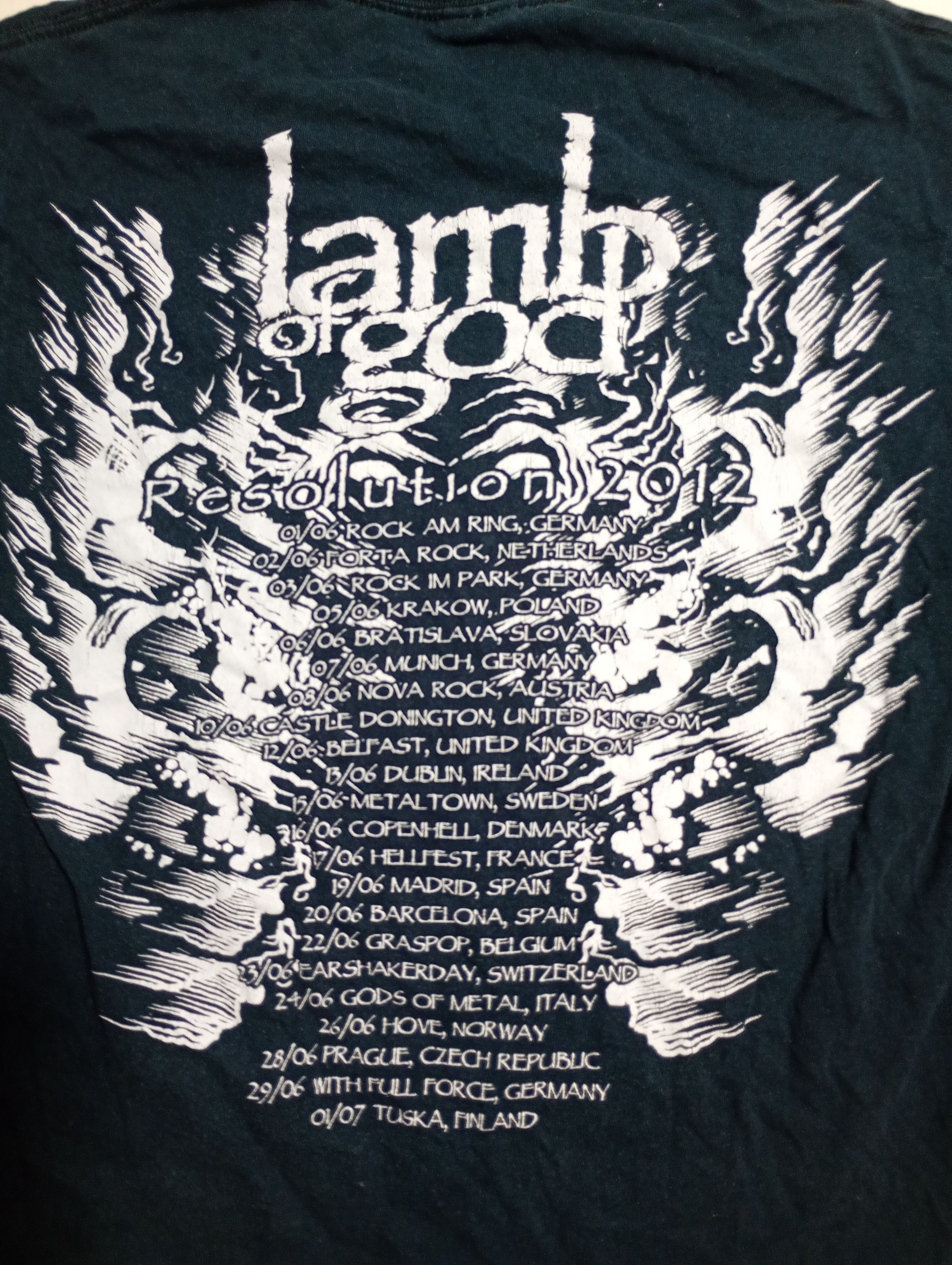 Band Tees Lamb of God Resolution 2012 Gildan T-Shirt Size US S / EU 44-46 / 1 - 9 Thumbnail