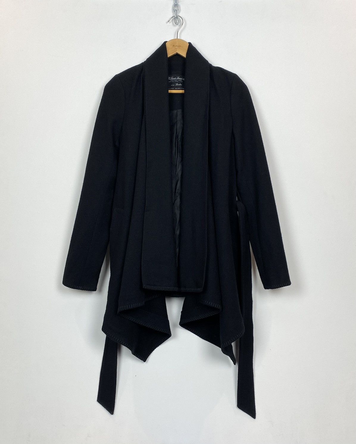 Allsaints Allsaints Gigi Coat Wool Belted Open Jacket US8 UK12 Black Size M / US 6-8 / IT 42-44 - 1 Thumbnail