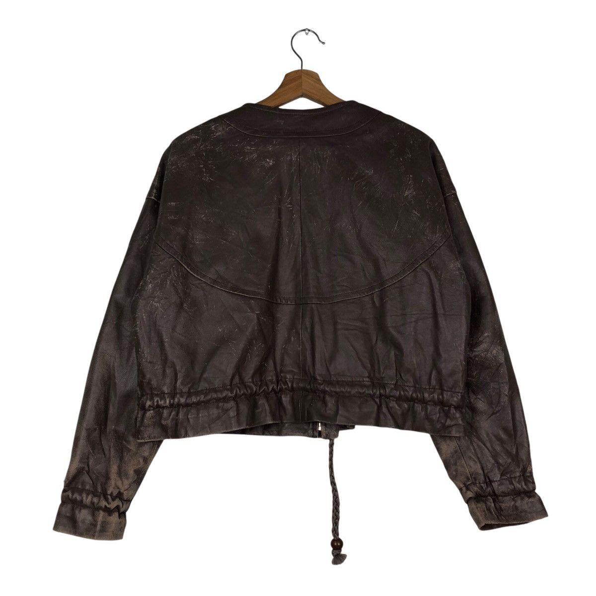 Japanese Brand 📌Cropped Genuine Leather Jacket Biker Josephine Size US M / EU 48-50 / 2 - 9 Thumbnail